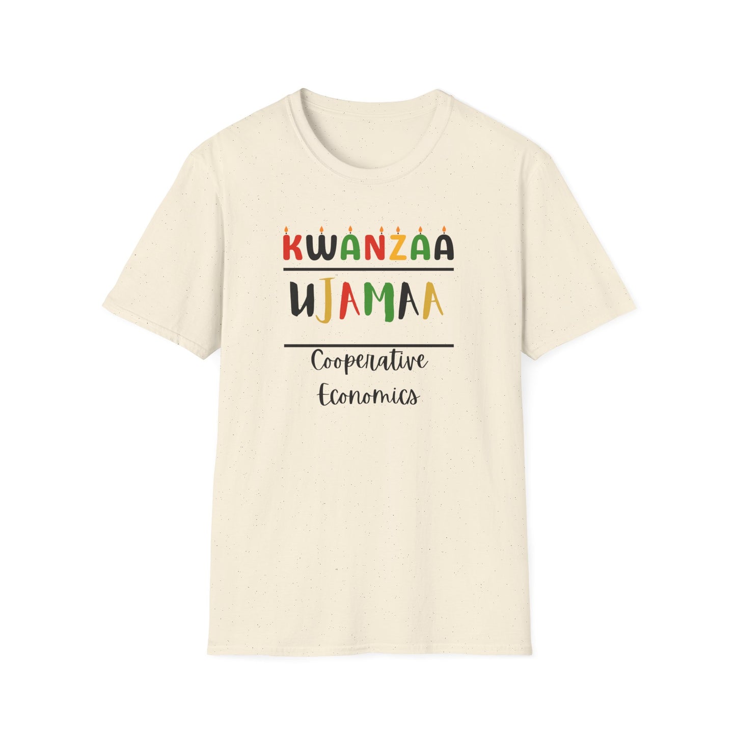 Ujamaa, Kwanzaa T-Shirt, Unisex Softstyle Tee for Holidays, Cultural Celebration Apparel, Family Gatherings, Gift for Kwanzaa