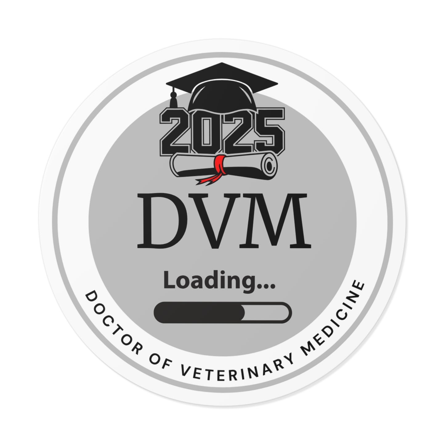 Vinyl Sticker - DVM Sticker, Doctor of Veterinary Medicine, Future Doctor, Graduation Loading