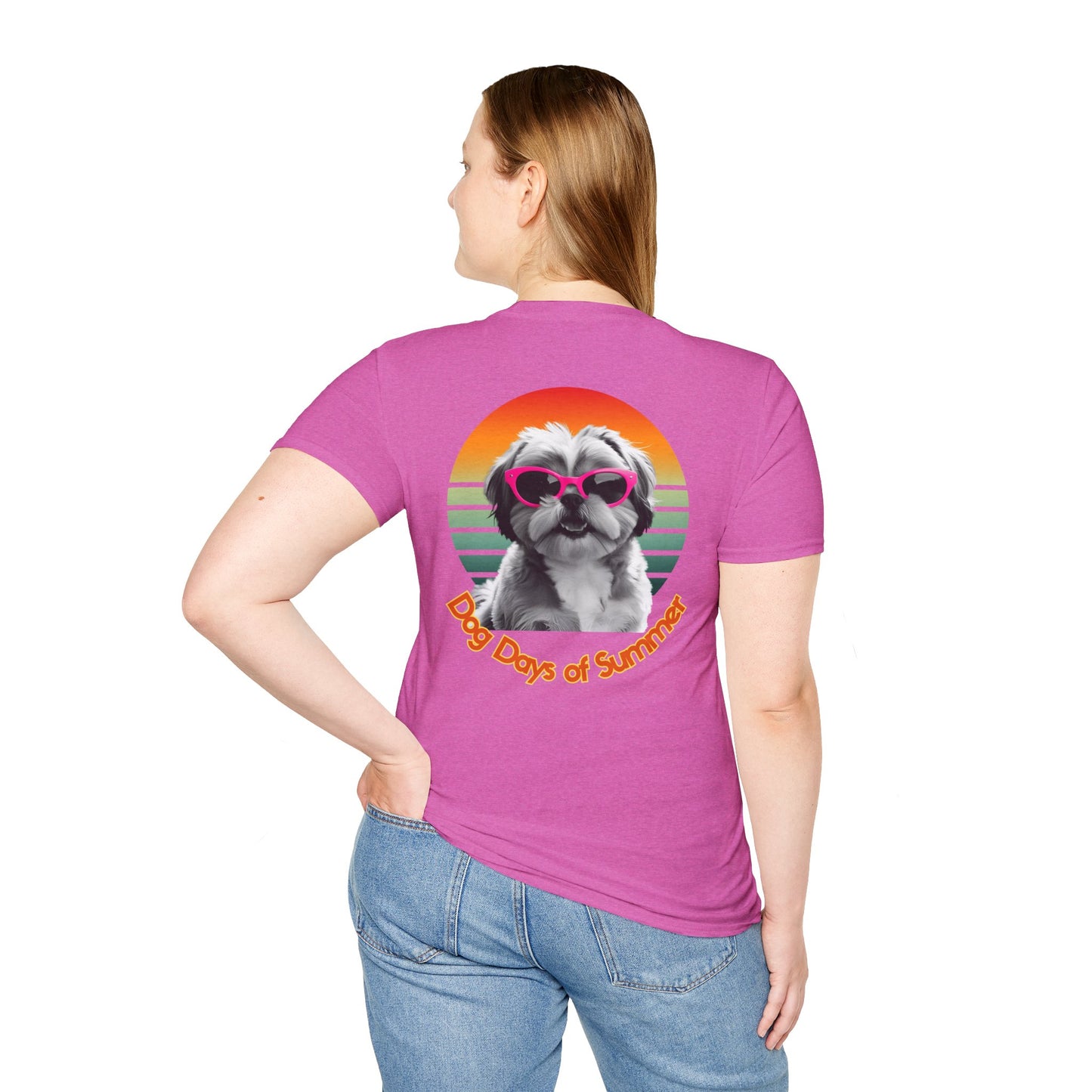 Shih Tzu, Dog Days of Summer Unisex T-Shirt, Summer Vibe Tee, Pet Lover Gift, Funny Dog Shirt, Casual Summer Wear, Cute Dog Graphic Tee