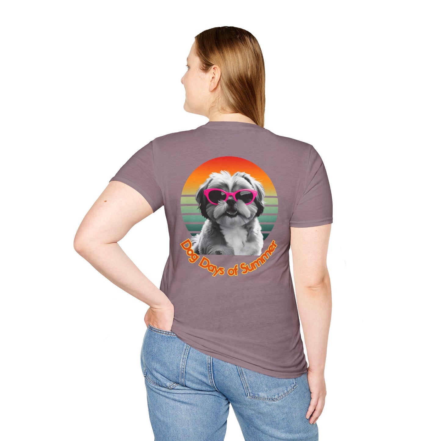 Shih Tzu, Dog Days of Summer Unisex T-Shirt, Summer Vibe Tee, Pet Lover Gift, Funny Dog Shirt, Casual Summer Wear, Cute Dog Graphic Tee