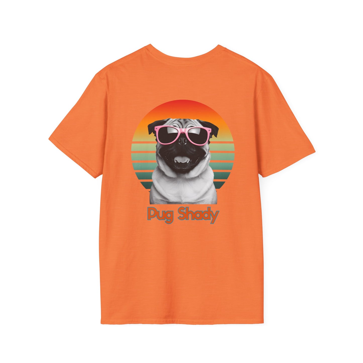 Pug, Retro Pug Shady T-Shirt, Fun Dog Lover Gift, Vintage Style Tee, Unisex Graphic Shirt, Casual Wear, Dog Mom Shirt