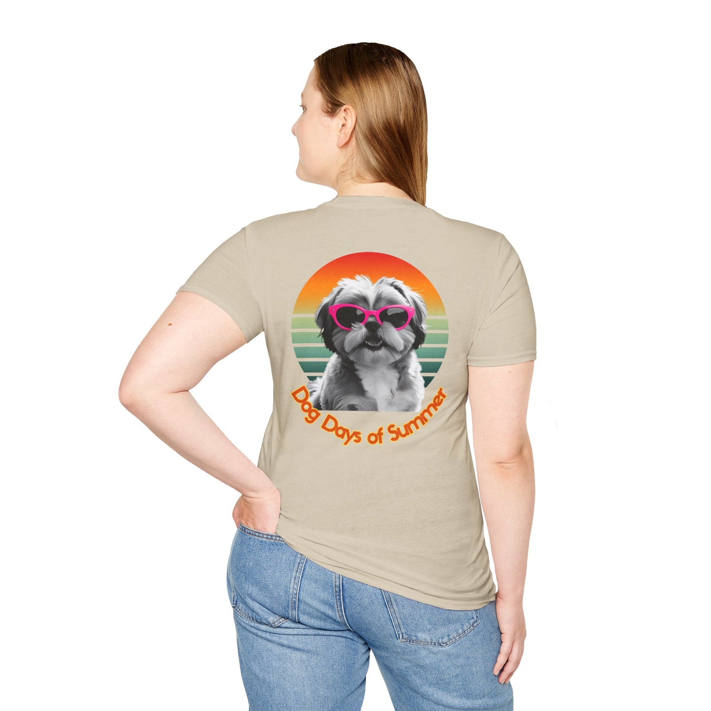 Shih Tzu, Dog Days of Summer Unisex T-Shirt, Summer Vibe Tee, Pet Lover Gift, Funny Dog Shirt, Casual Summer Wear, Cute Dog Graphic Tee