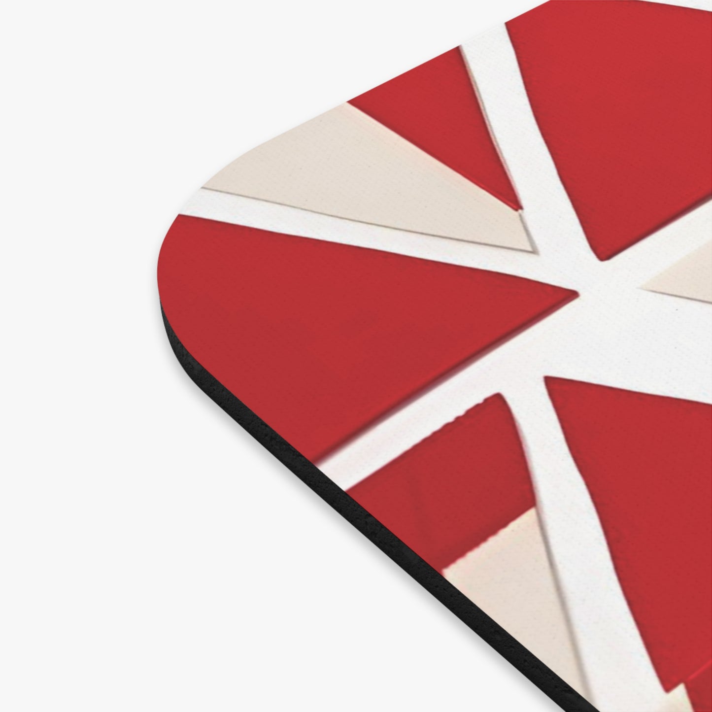 D9 Sorority Inspired- DELTA: Mouse Pad - Red, Cream and White Geometric with Pyramid Shapes