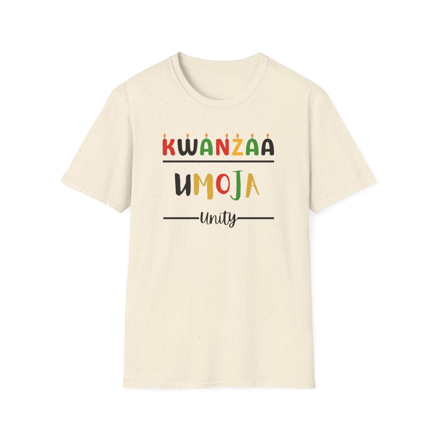 Umoja, Kwanzaa Unity T-Shirt, Unisex Softstyle Tee for Holidays, Cultural Celebration Apparel, Family Gatherings, Gift for Kwanzaa