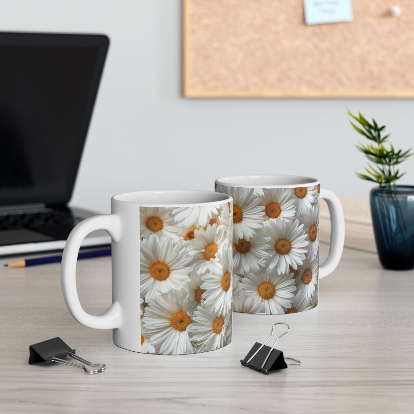 Daisies, Floral Ceramic Mug, Coffee Cup Gift, Tea Mug, Flower Lover's Gift, Home Decor, Mother's Day, Birthday, Spring Tea Time