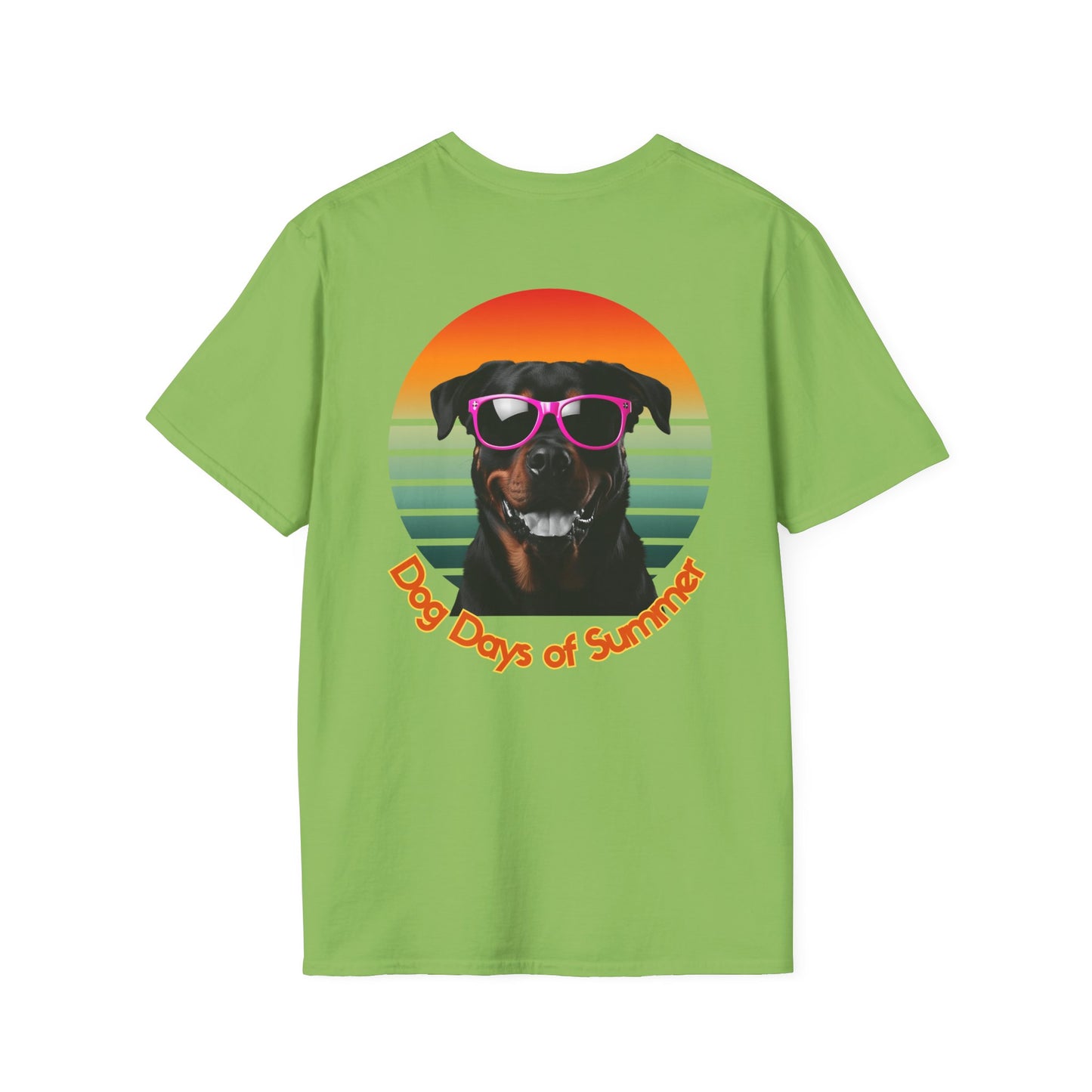 Rottweiler, Dog Days of Summer Unisex T-Shirt, Cute Pet Shirt, Summer Tee, Dog Lover Gift, Fun and Relaxed Style, Graphic Tee