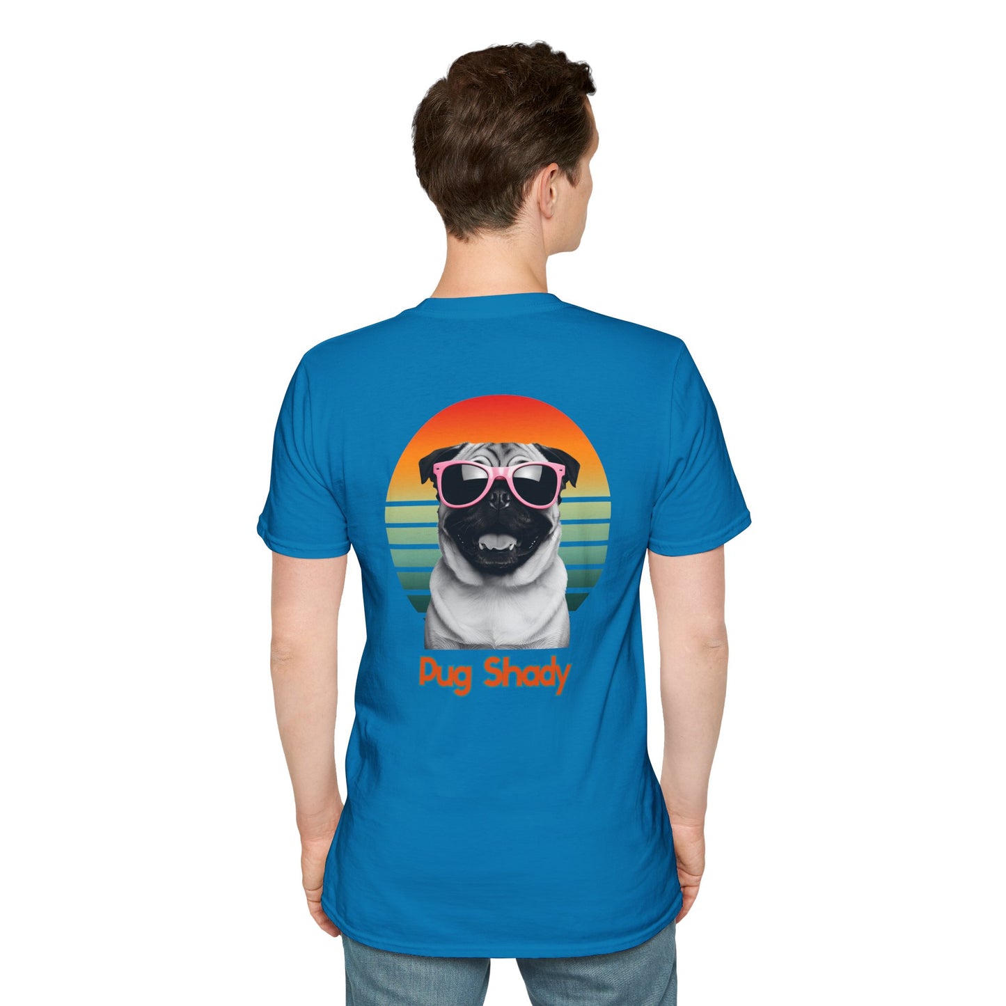 Pug, Retro Pug Shady T-Shirt, Fun Dog Lover Gift, Vintage Style Tee, Unisex Graphic Shirt, Casual Wear, Dog Mom Shirt