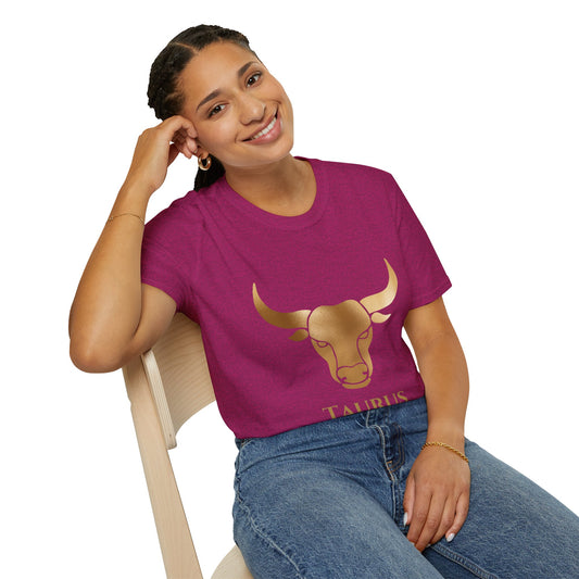 Taurus Zodiac Unisex T-Shirt - Softstyle Tee for Birthdays and Bull Lovers