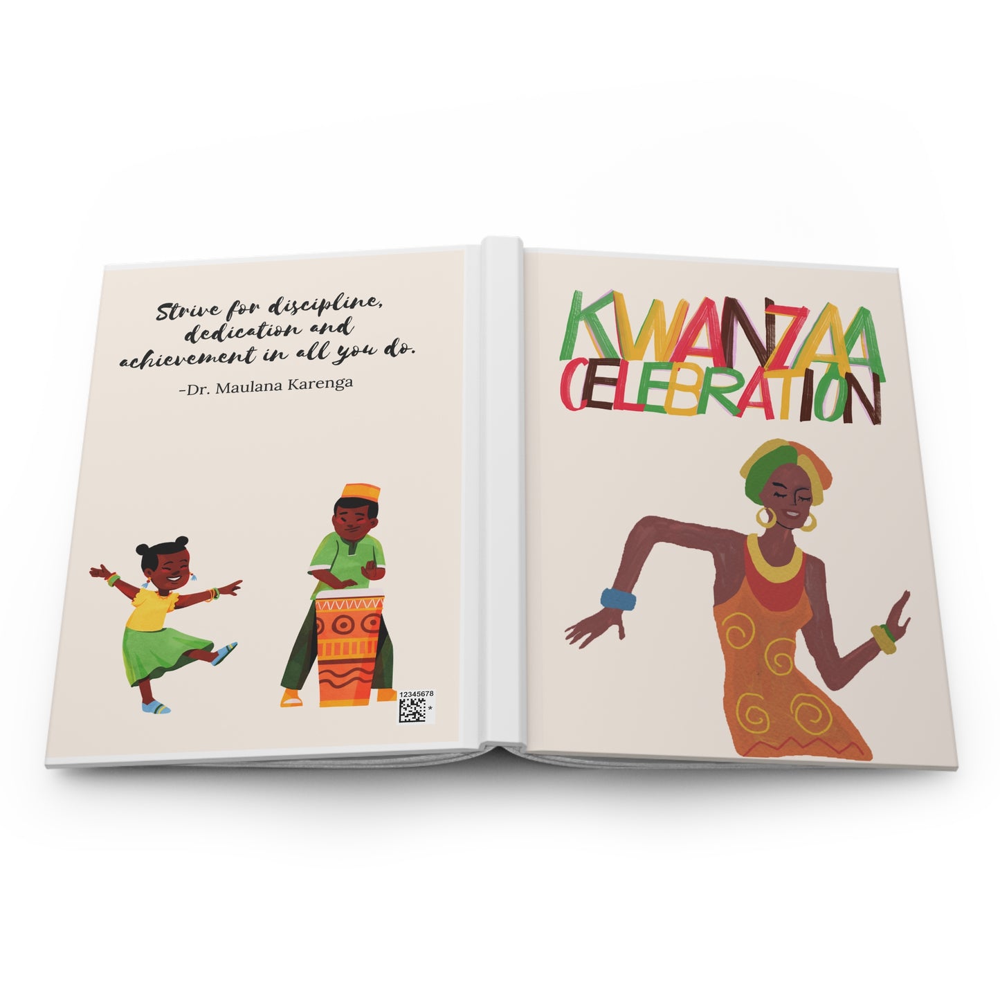 Kwanzaa I. Hardcover Journal, Holiday Journal for Reflection, Motivational Notebook, Gift for Writers, Black History Celebrations, Kwanzaa Gift