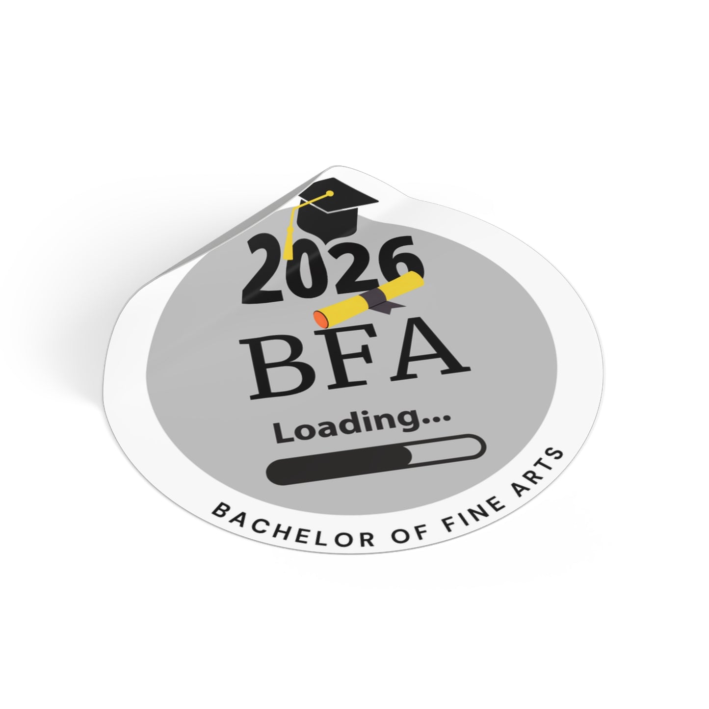 Vinyl Sticker - Bachelor of Fine Arts, c/o 2026, Future Graduate