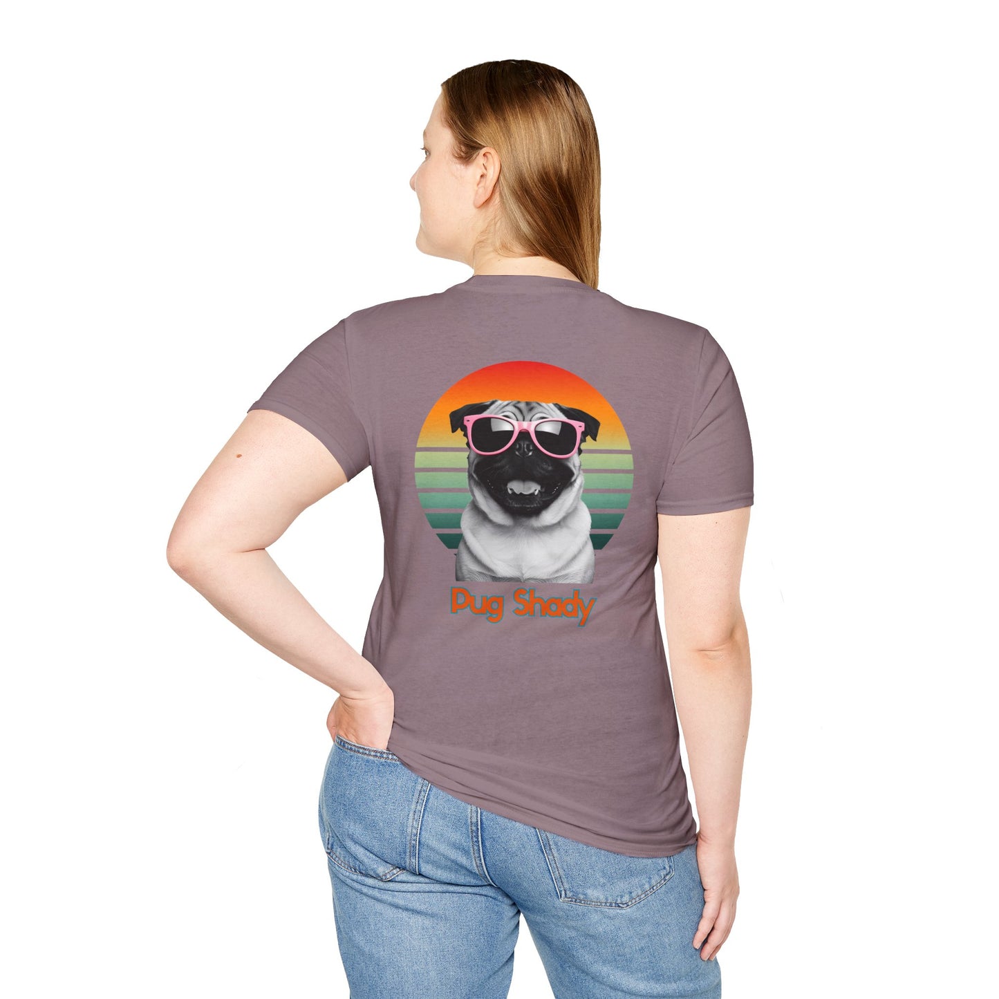 Pug, Retro Pug Shady T-Shirt, Fun Dog Lover Gift, Vintage Style Tee, Unisex Graphic Shirt, Casual Wear, Dog Mom Shirt