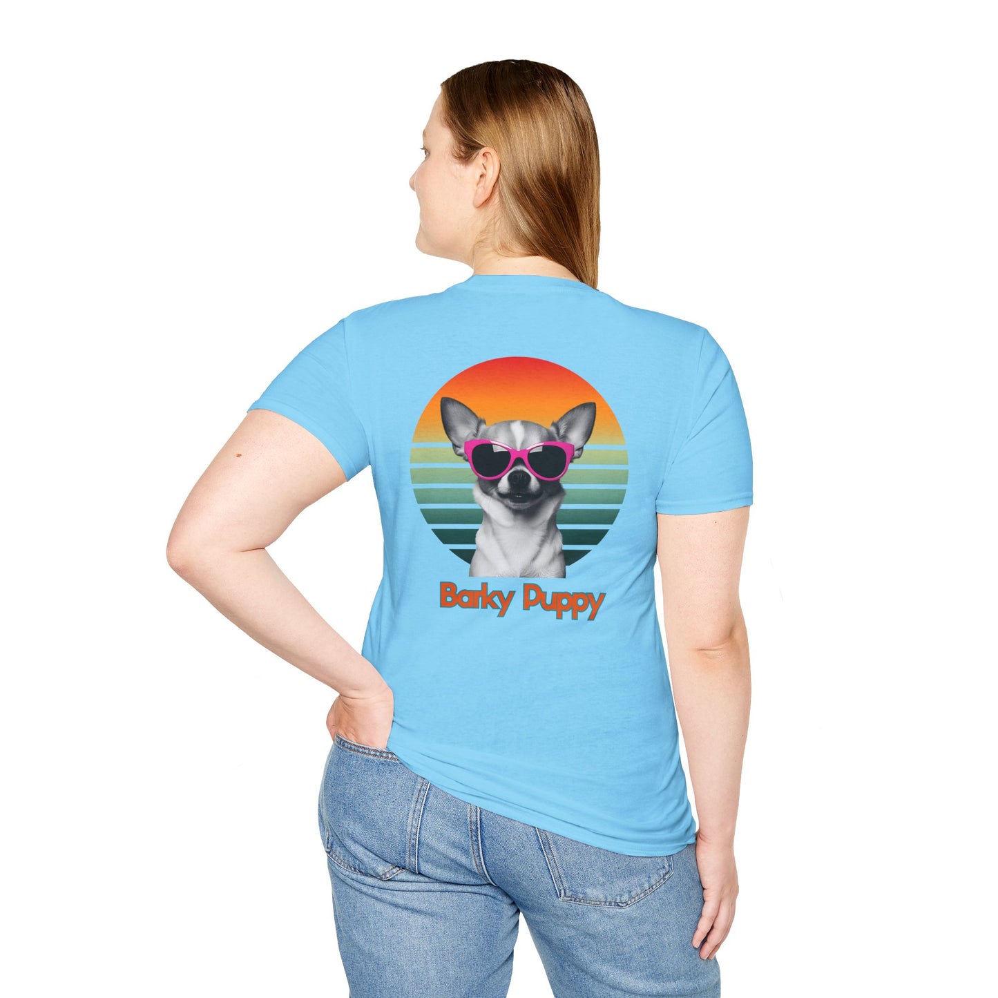 Chihuahua, Barky Puppy,  Stylish Dog Art T-Shirt, Pet Lover Gift, Summer Vibes Tee, Unisex Graphic Shirt, Cool Dog Apparel, Dog Owner Fashion