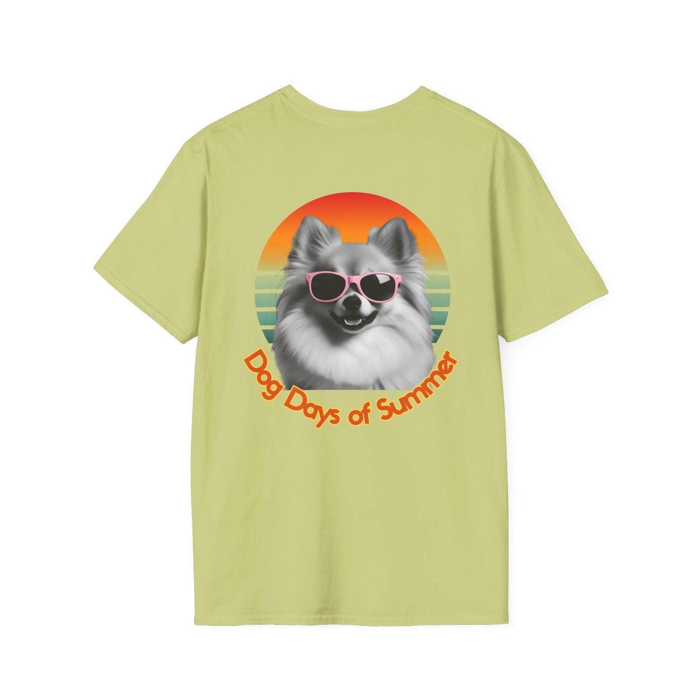 Pomeranian, Dog Days of Summer T-Shirt, Unisex Summer Tee, Dog Lover Shirt, Casual Graphic Tee, Gift for Dog Owners