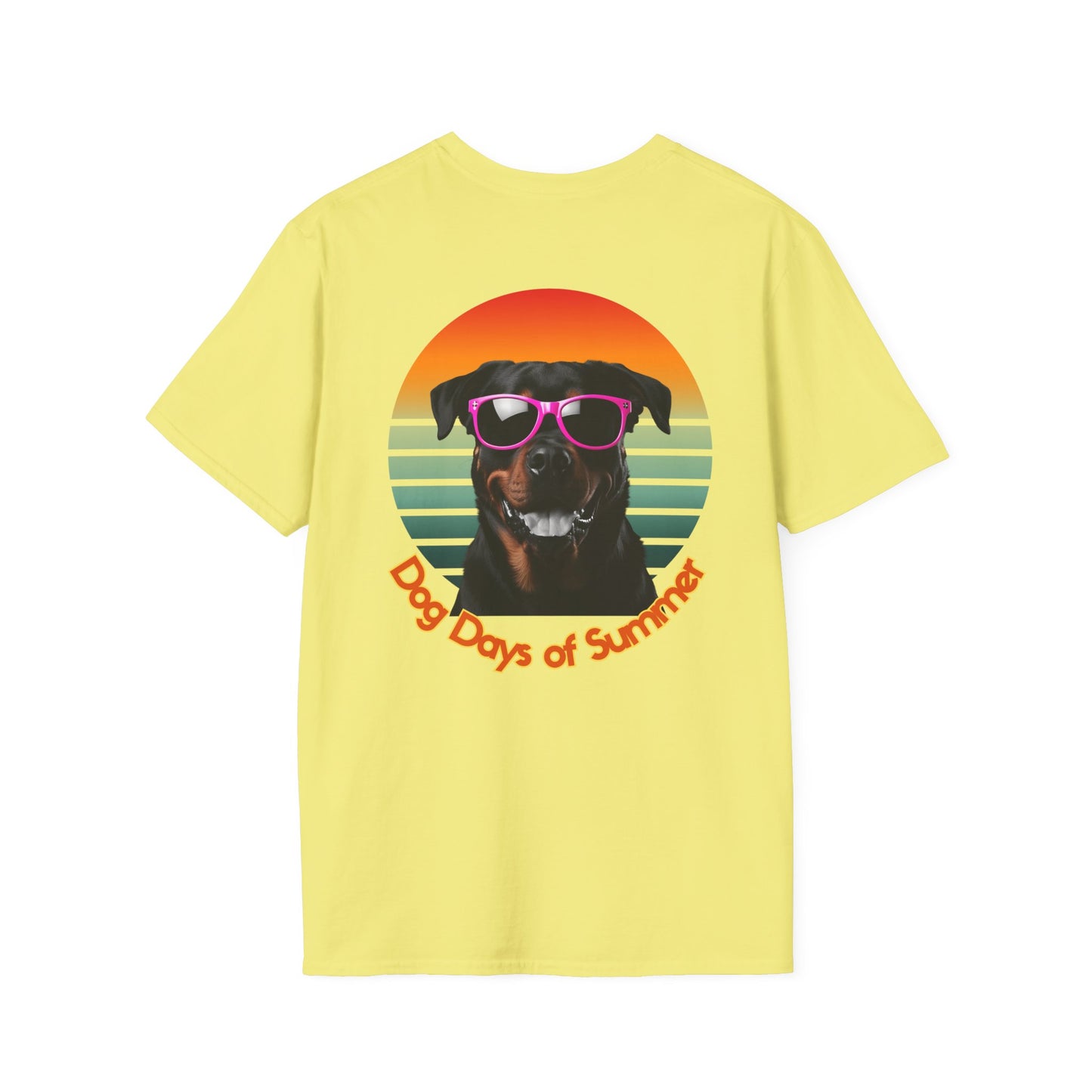 Rottweiler, Dog Days of Summer Unisex T-Shirt, Cute Pet Shirt, Summer Tee, Dog Lover Gift, Fun and Relaxed Style, Graphic Tee