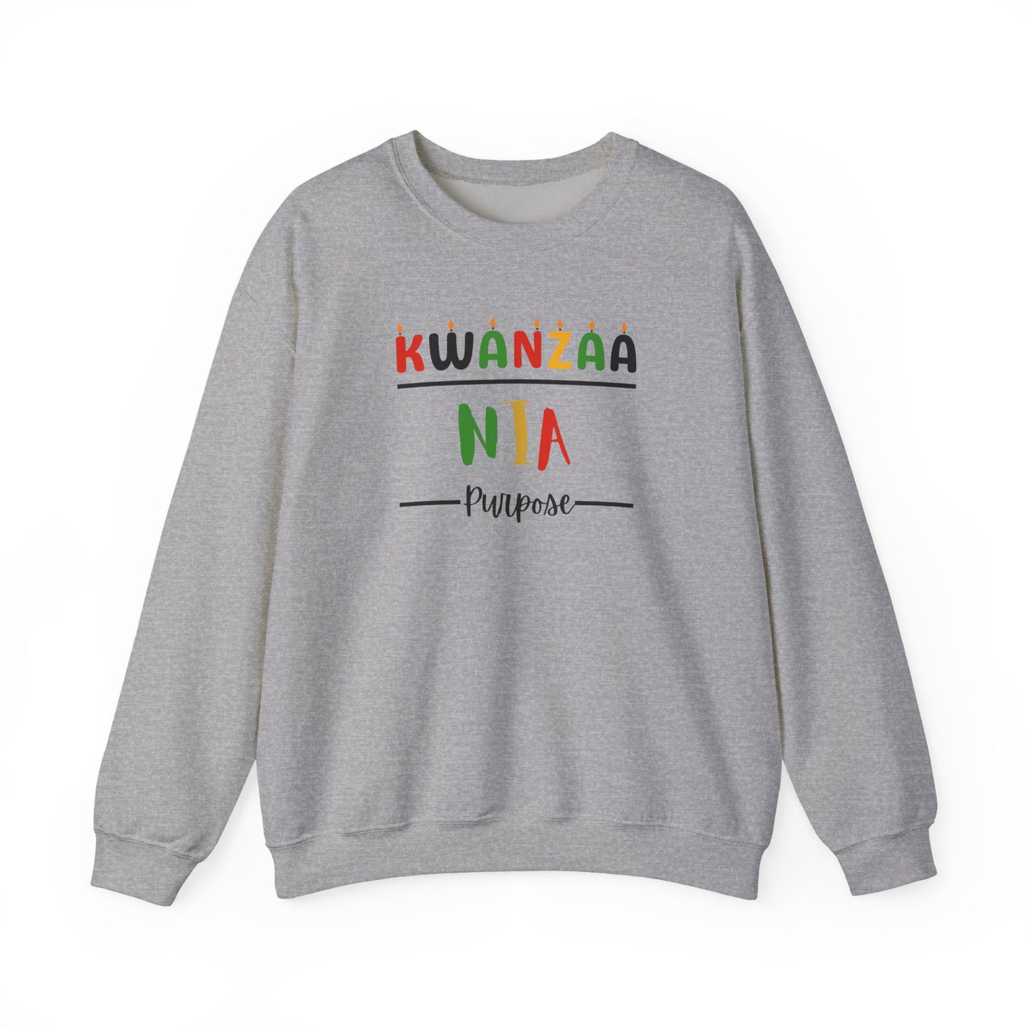 Nia, Kwanzaa Unity Sweatshirt - Cozy Crewneck, Unisex Gift, Celebratory Apparel, Holiday Sweater, Unity Message