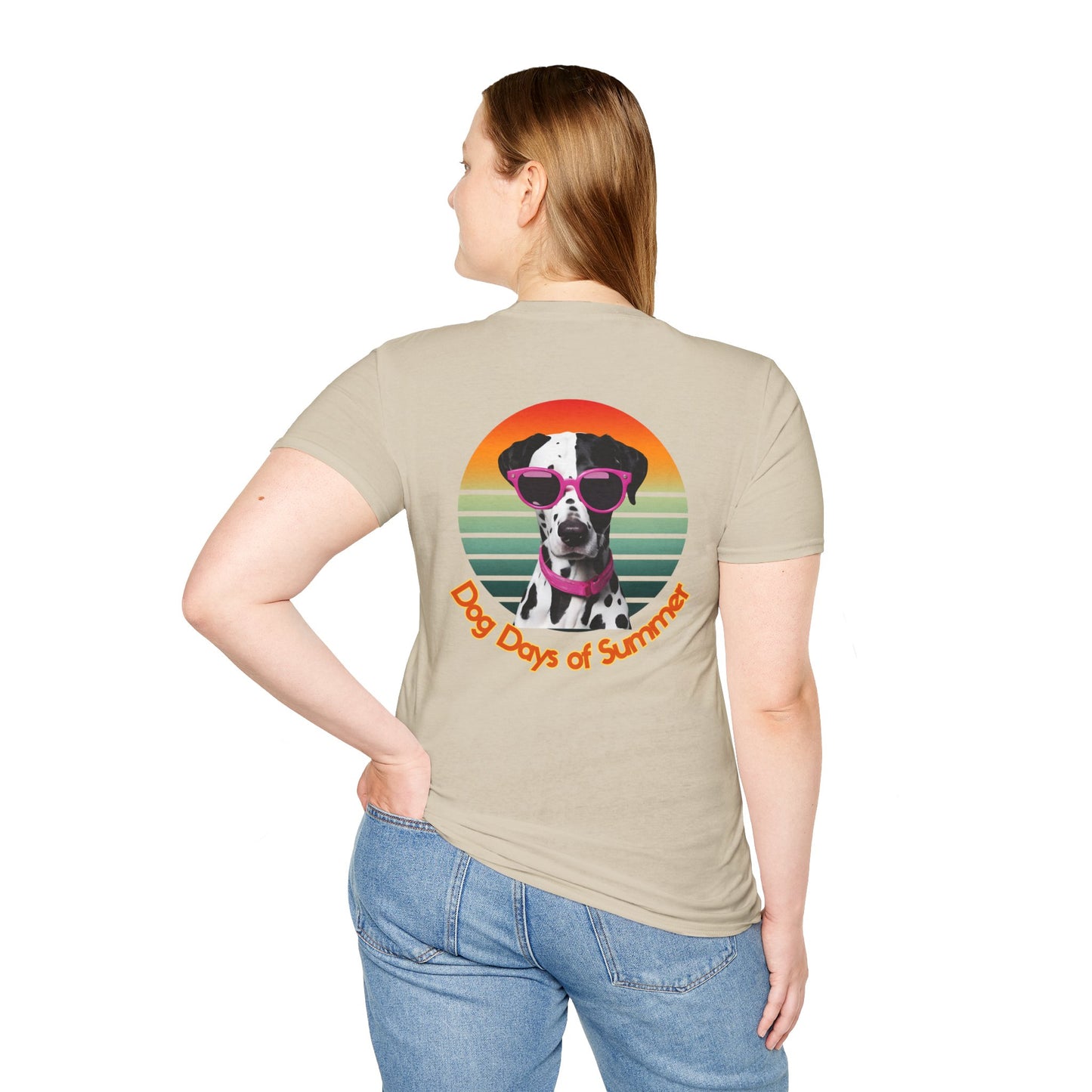 Dalmatian, Dog Days of Summer T-Shirt, Unisex Summer Tee, Pet Lover Gift, Casual Wear, Beach Vibes, Fun Dog Graphic Tee