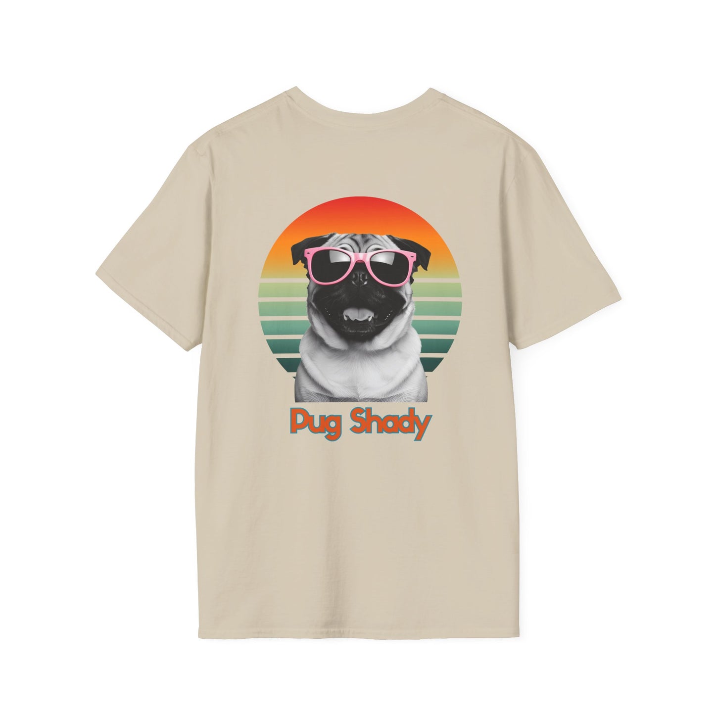 Pug, Retro Pug Shady T-Shirt, Fun Dog Lover Gift, Vintage Style Tee, Unisex Graphic Shirt, Casual Wear, Dog Mom Shirt