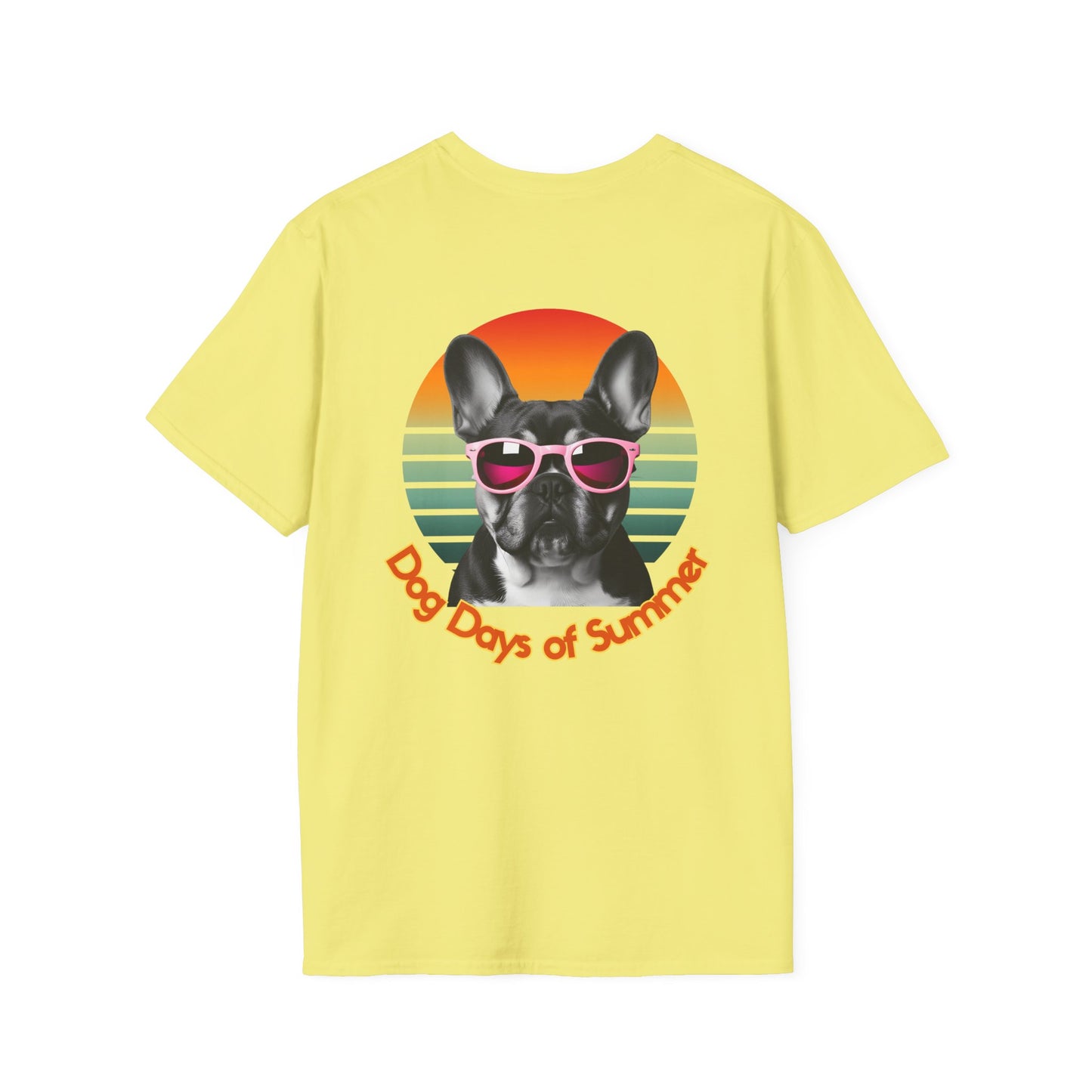 French Bulldog, Dog Days of Summer T-Shirt, Vintage Pet Tee, Summer T-Shirt, Dog Lover Gift, Unisex Graphic Tee, Animal Lovers Apparel