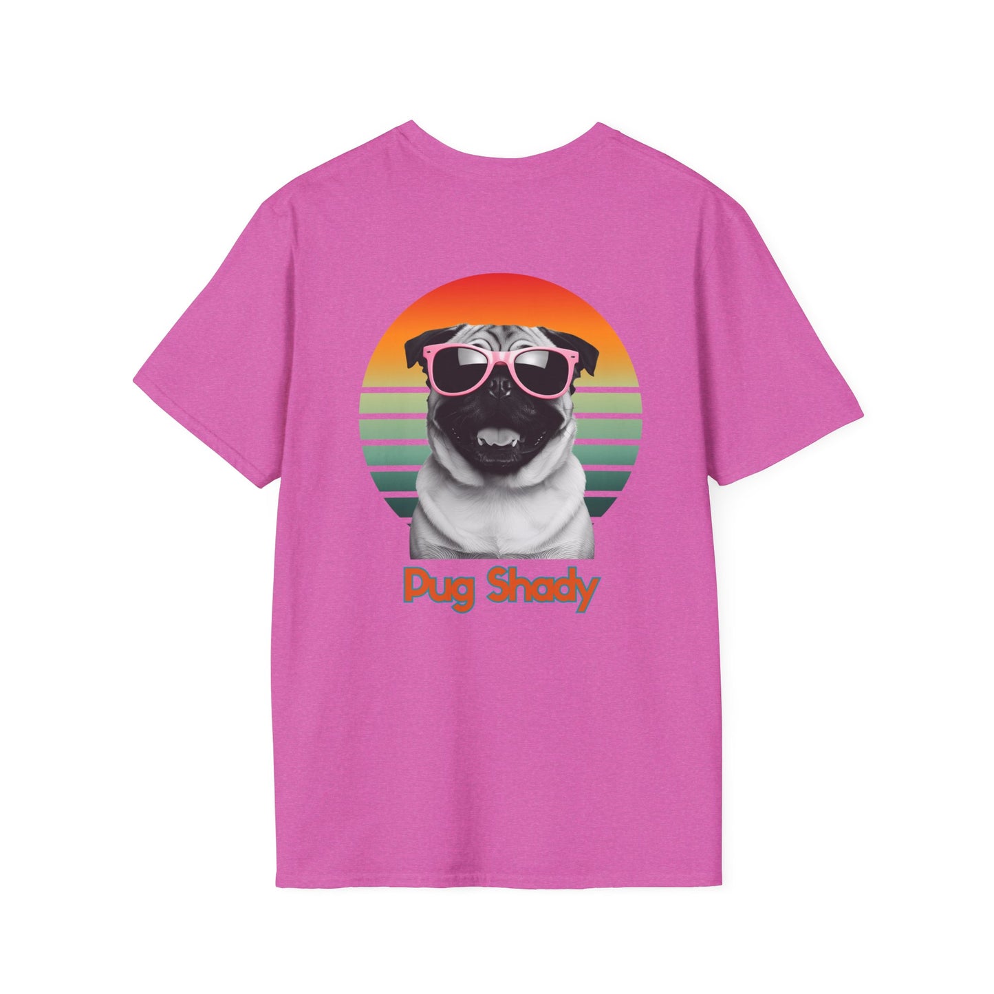 Pug, Retro Pug Shady T-Shirt, Fun Dog Lover Gift, Vintage Style Tee, Unisex Graphic Shirt, Casual Wear, Dog Mom Shirt