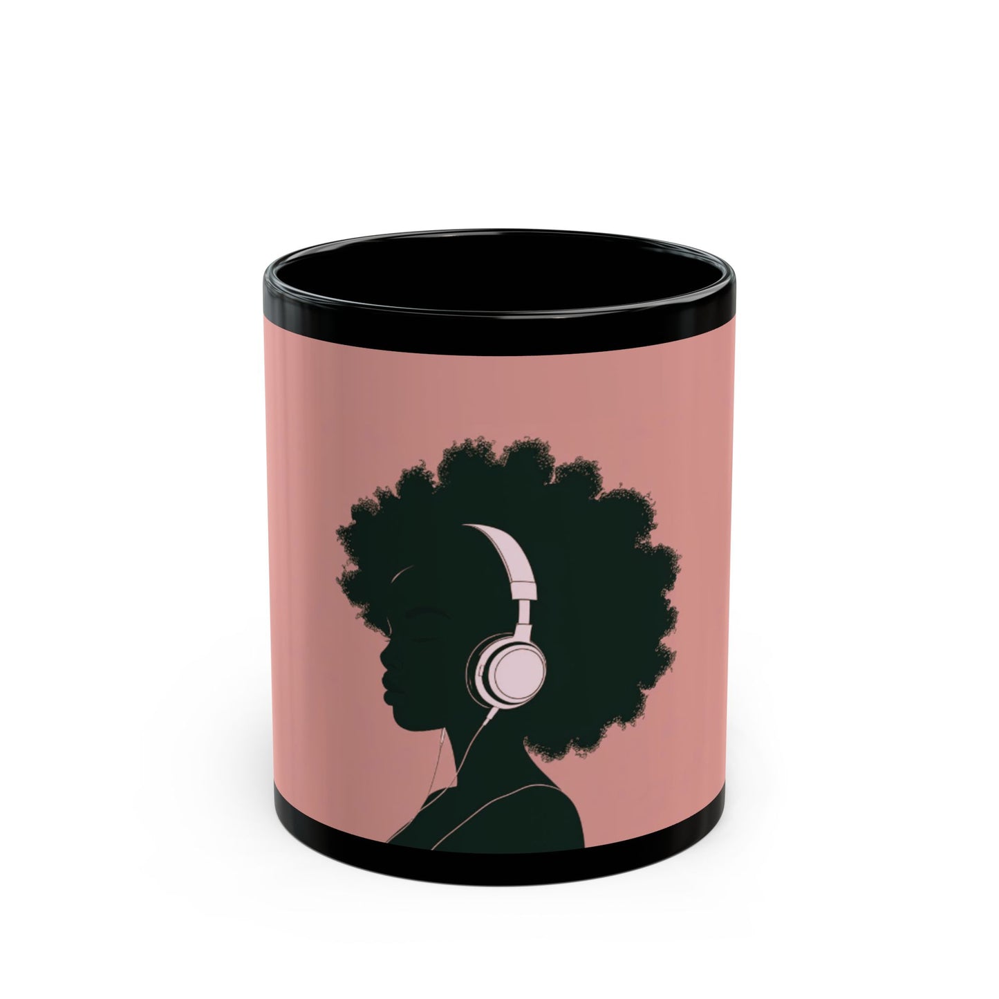 Chill 4 Coffee Mug, Afro Woman Listening to Music, Ceramic Mug (11oz)