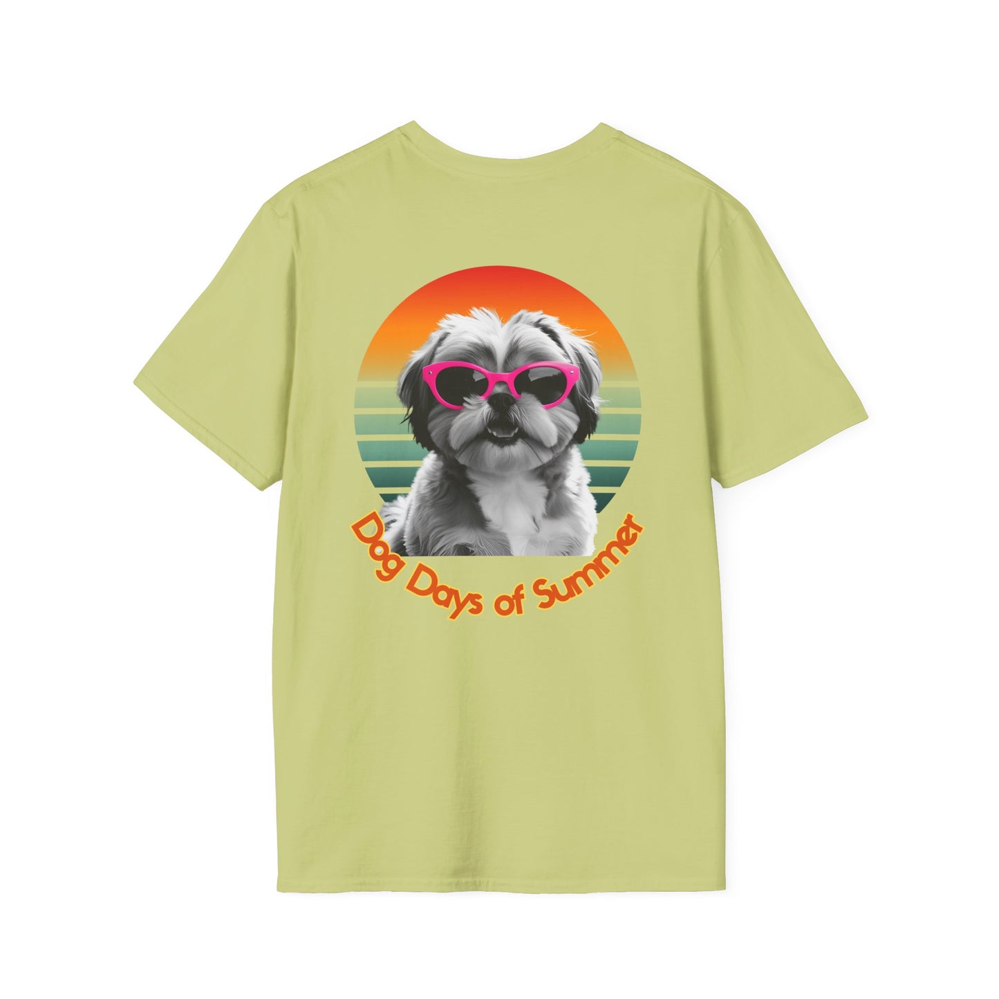 Shih Tzu, Dog Days of Summer Unisex T-Shirt, Summer Vibe Tee, Pet Lover Gift, Funny Dog Shirt, Casual Summer Wear, Cute Dog Graphic Tee