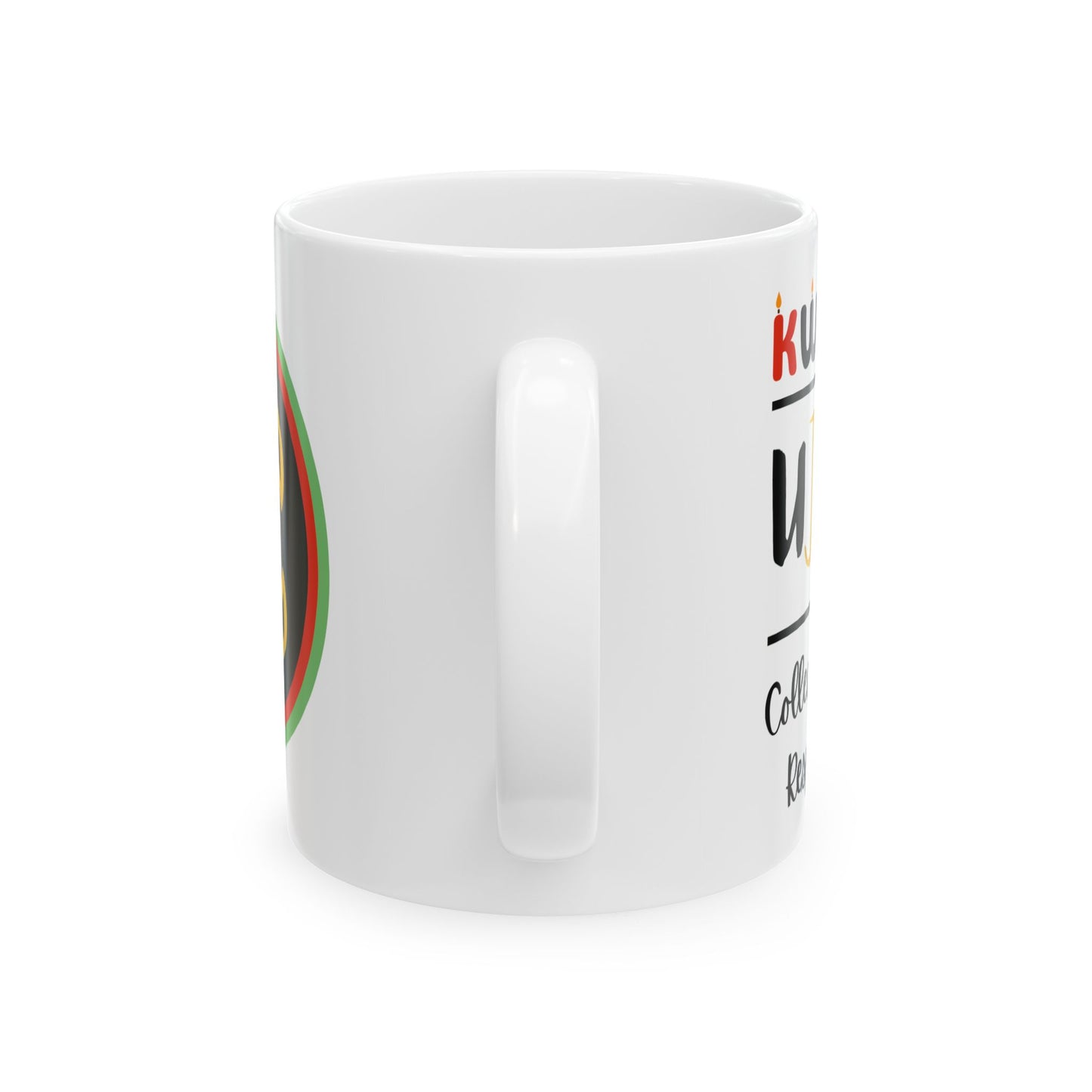 Ujima, Kwanzaa Celebration Mug, Festive Ceramic Cup, Holiday Drinkware, Unique Gift, 11oz