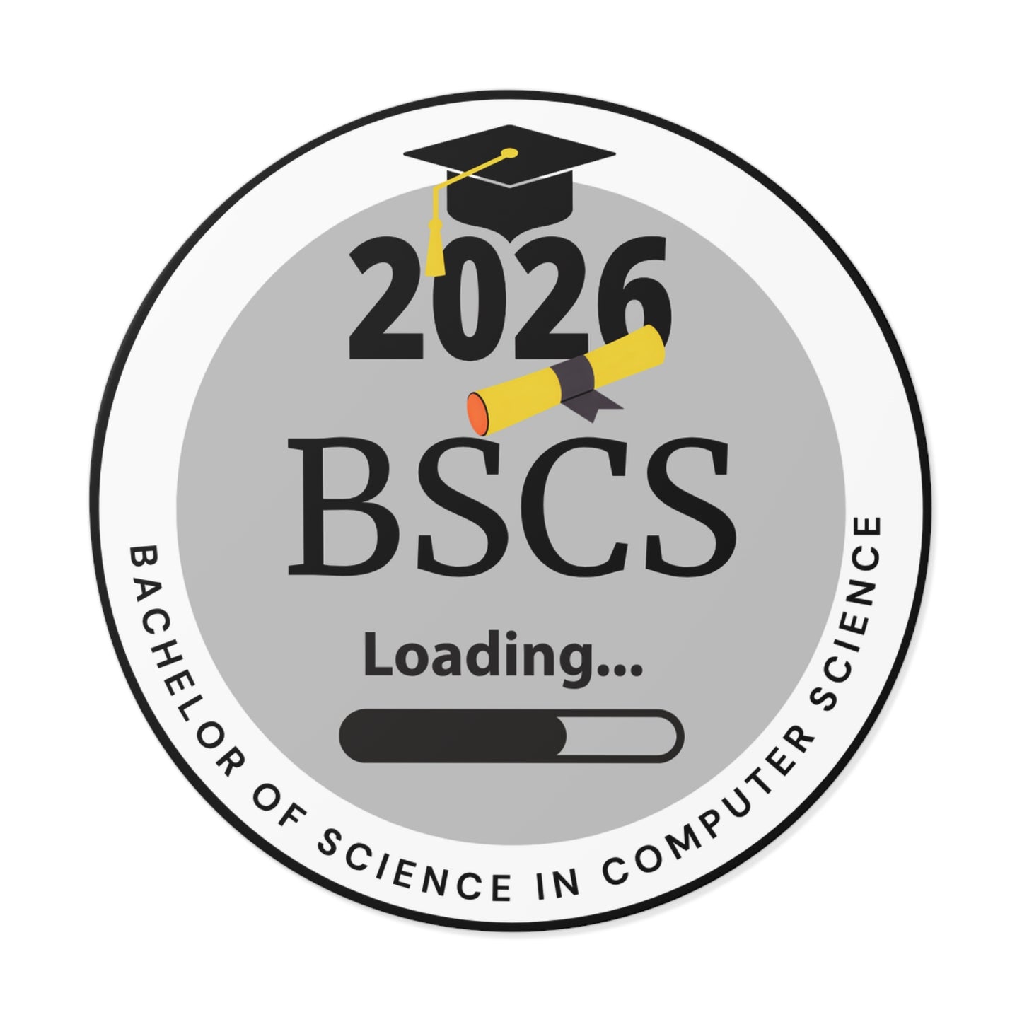 Vinyl Sticker -Vinyl Sticker - Bachelor of Science in Computer Science, c/o 2026, Future Graduate