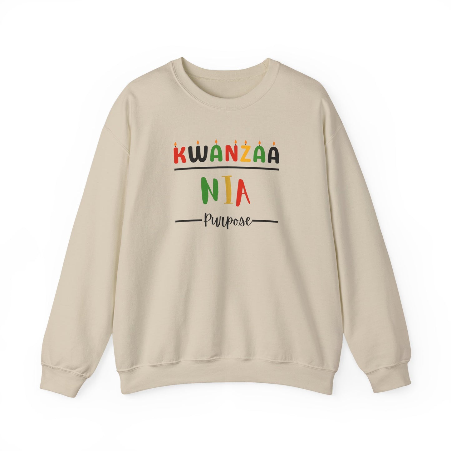 Nia, Kwanzaa Unity Sweatshirt - Cozy Crewneck, Unisex Gift, Celebratory Apparel, Holiday Sweater, Unity Message