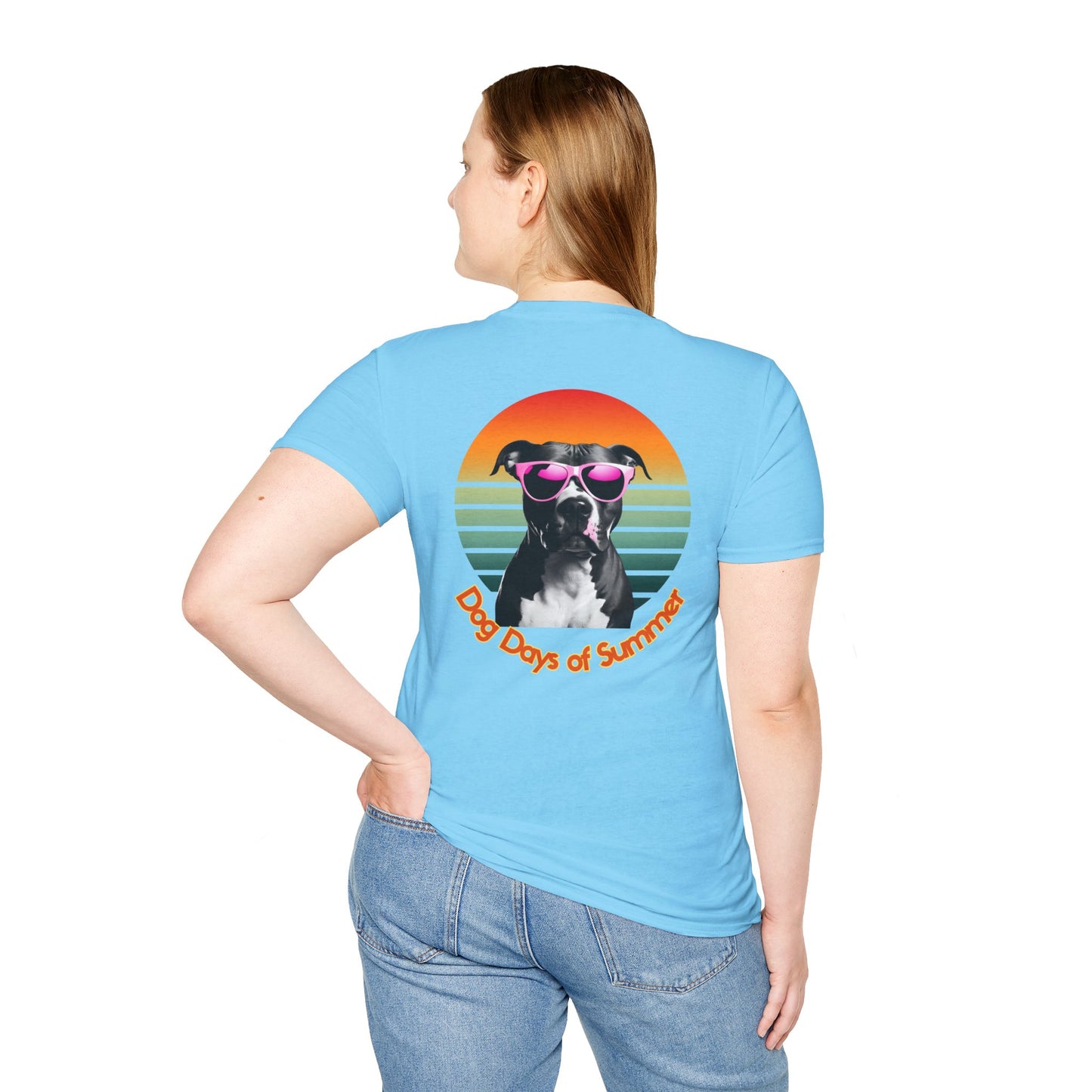 Pit Bull, Dog Days of Summer T-Shirt, Unisex Tee, Summer Vibe Shirt, Dog Lover Gift, Fun Graphic T-Shirt, Pet Themed Apparel