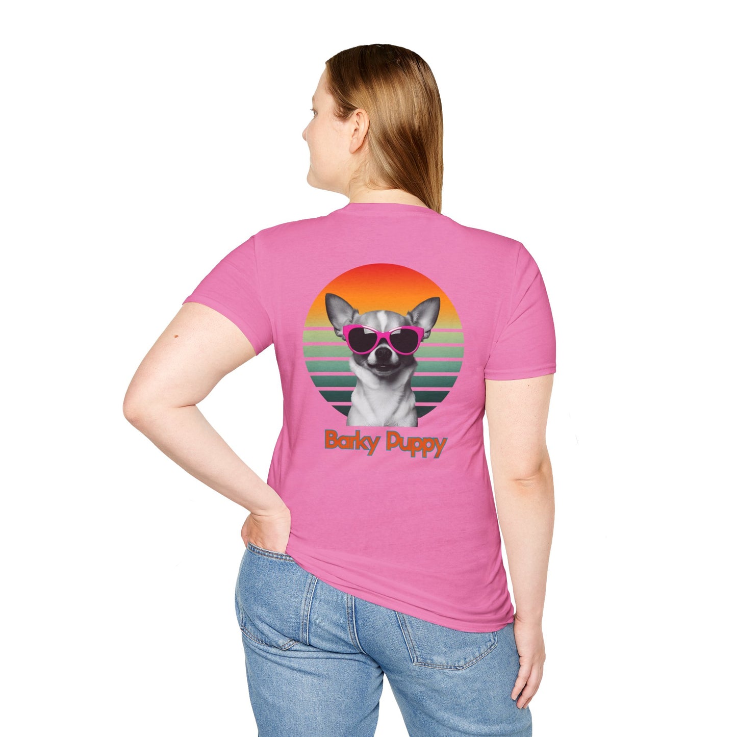 Chihuahua, Barky Puppy,  Stylish Dog Art T-Shirt, Pet Lover Gift, Summer Vibes Tee, Unisex Graphic Shirt, Cool Dog Apparel, Dog Owner Fashion