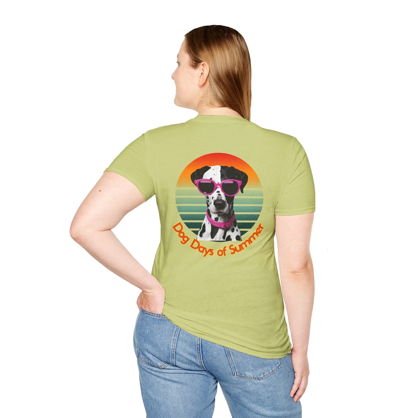 Dalmatian, Dog Days of Summer T-Shirt, Unisex Summer Tee, Pet Lover Gift, Casual Wear, Beach Vibes, Fun Dog Graphic Tee