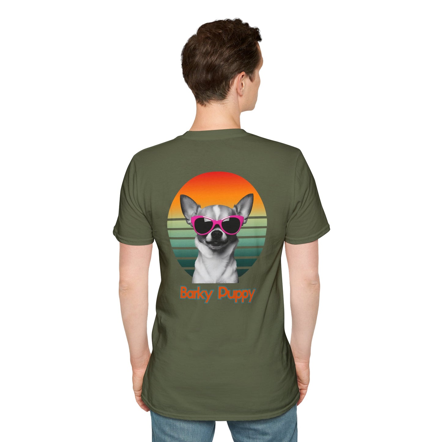 Chihuahua, Barky Puppy,  Stylish Dog Art T-Shirt, Pet Lover Gift, Summer Vibes Tee, Unisex Graphic Shirt, Cool Dog Apparel, Dog Owner Fashion