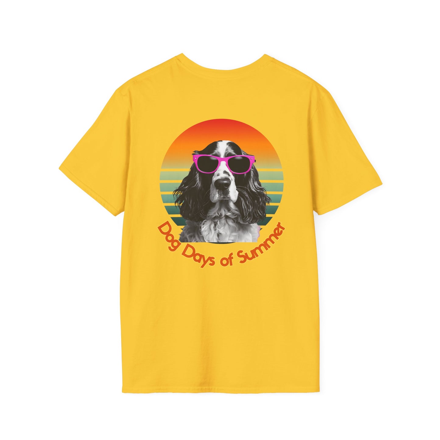 Cocker Spaniel, Dog Days of Summer Unisex T-Shirt, Casual Tee, Dog Lover Gift, Summer Apparel, Pet Lover T-Shirt, Vintage Style Shirt