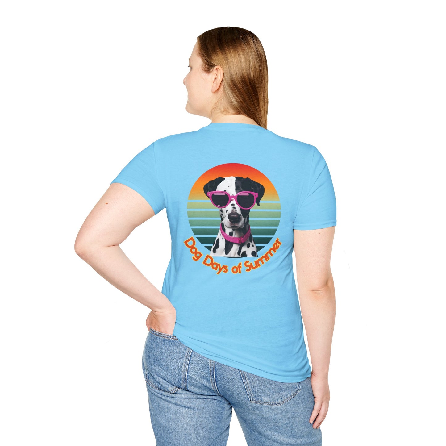 Dalmatian, Dog Days of Summer T-Shirt, Unisex Summer Tee, Pet Lover Gift, Casual Wear, Beach Vibes, Fun Dog Graphic Tee