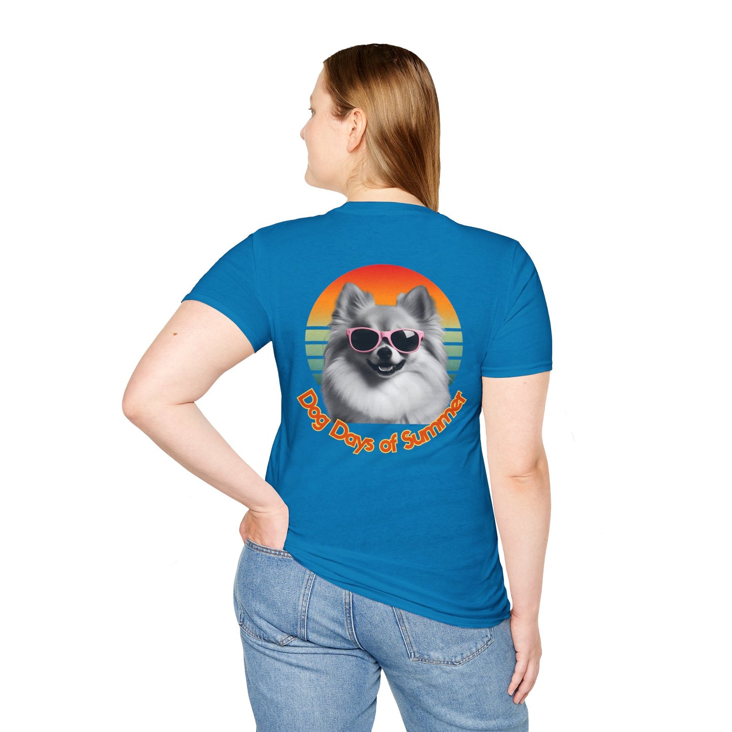 Pomeranian, Dog Days of Summer T-Shirt, Unisex Summer Tee, Dog Lover Shirt, Casual Graphic Tee, Gift for Dog Owners