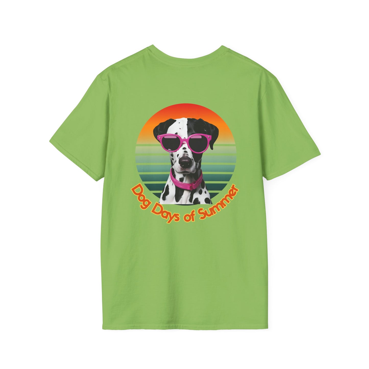 Dalmatian, Dog Days of Summer T-Shirt, Unisex Summer Tee, Pet Lover Gift, Casual Wear, Beach Vibes, Fun Dog Graphic Tee