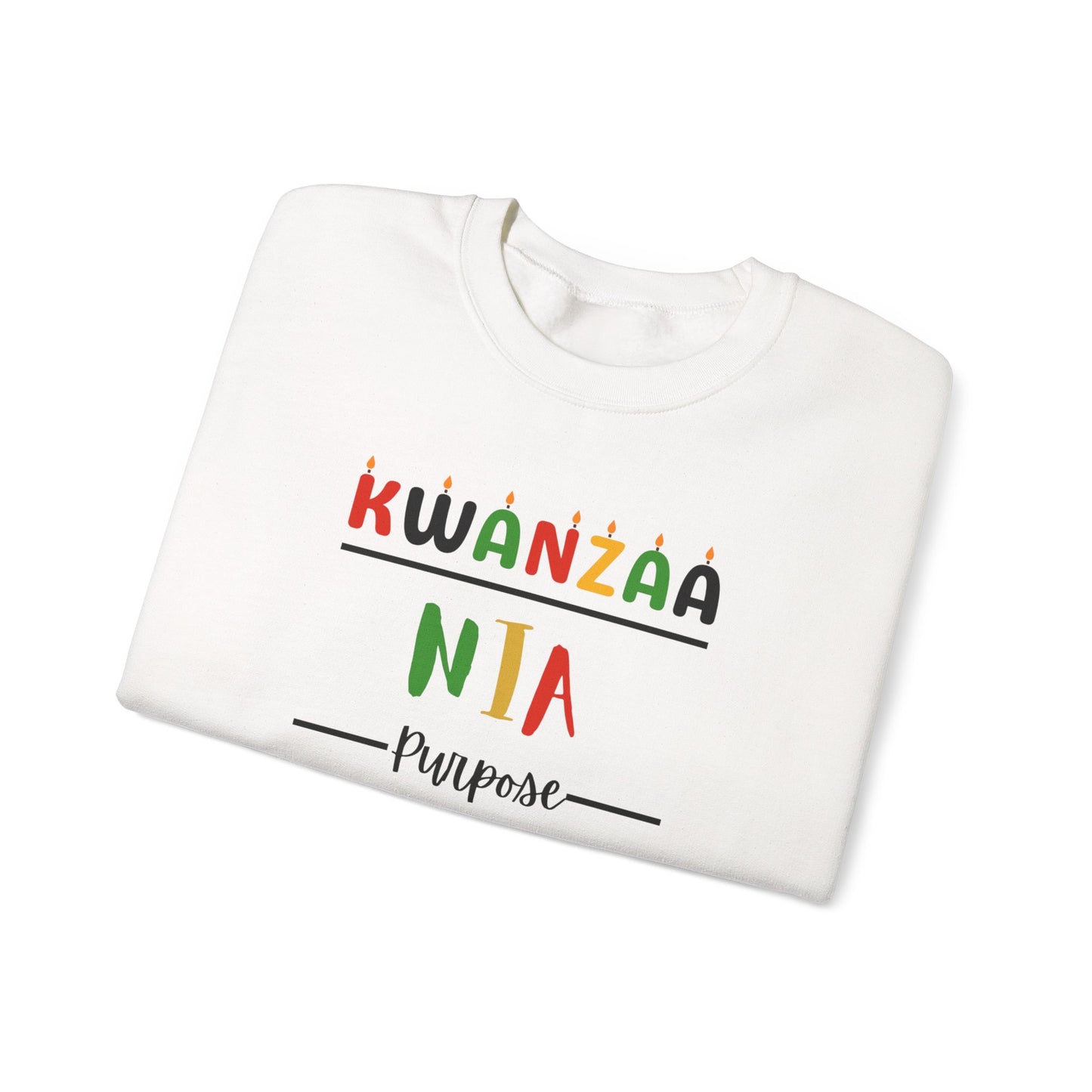 Nia, Kwanzaa Unity Sweatshirt - Cozy Crewneck, Unisex Gift, Celebratory Apparel, Holiday Sweater, Unity Message