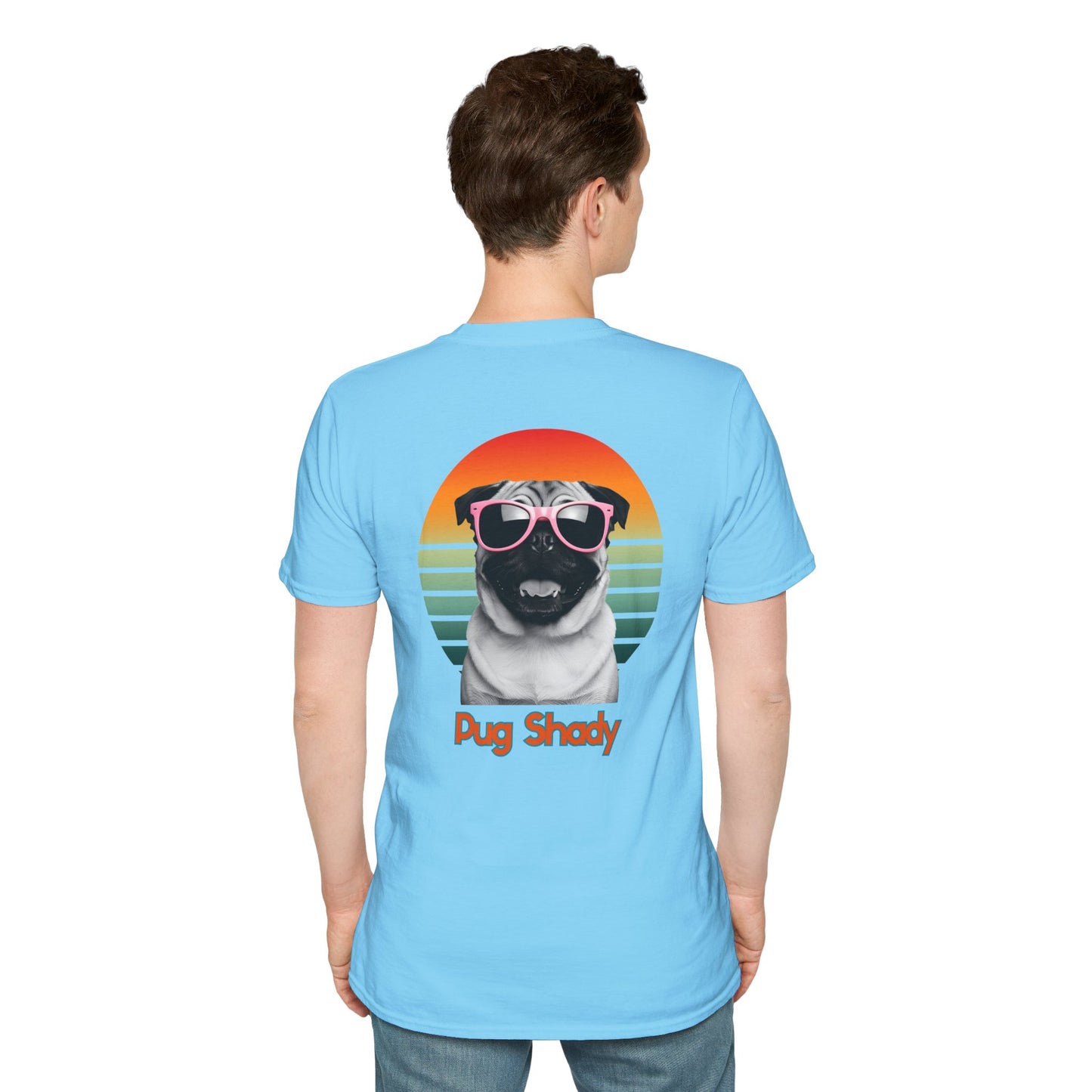 Pug, Retro Pug Shady T-Shirt, Fun Dog Lover Gift, Vintage Style Tee, Unisex Graphic Shirt, Casual Wear, Dog Mom Shirt