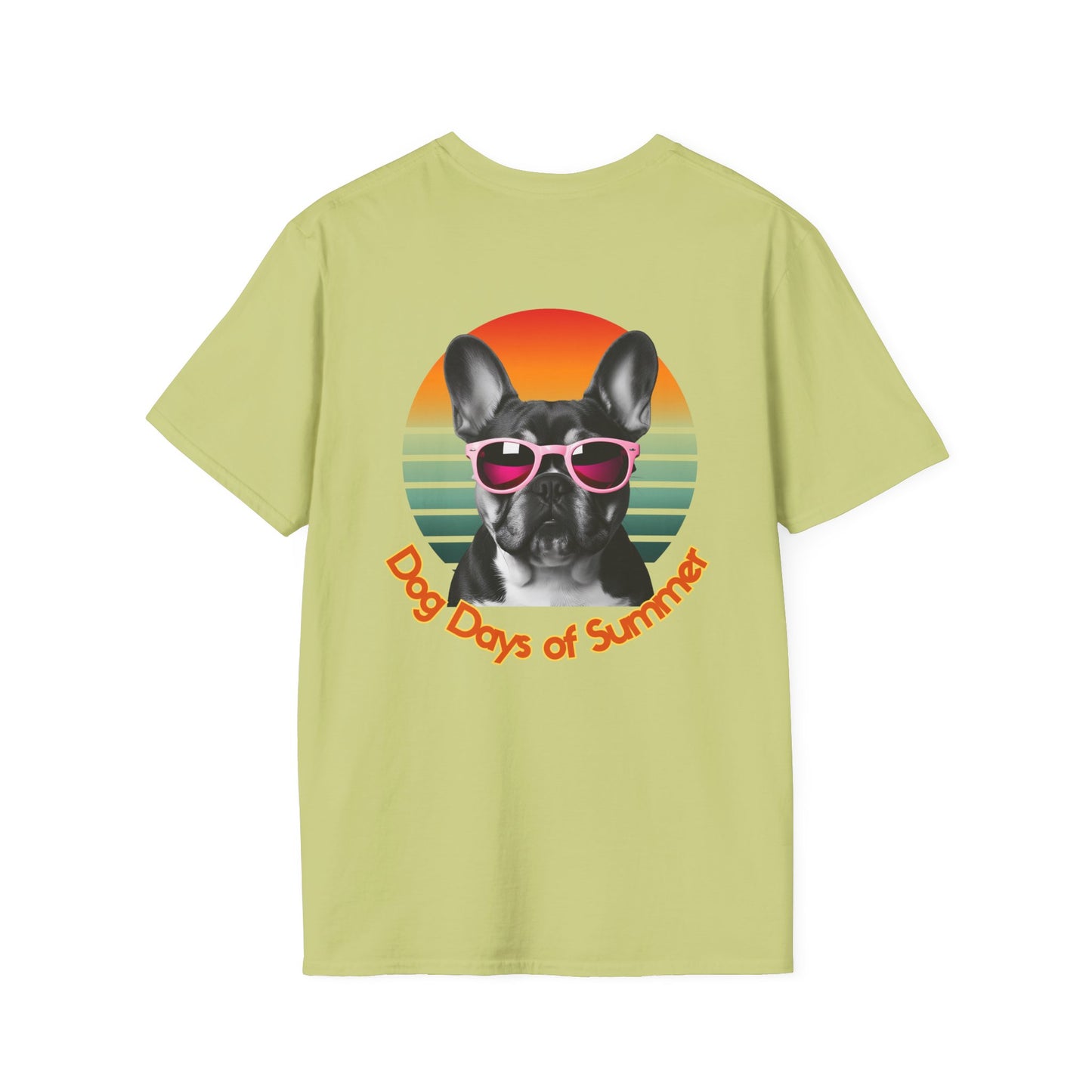 French Bulldog, Dog Days of Summer T-Shirt, Vintage Pet Tee, Summer T-Shirt, Dog Lover Gift, Unisex Graphic Tee, Animal Lovers Apparel