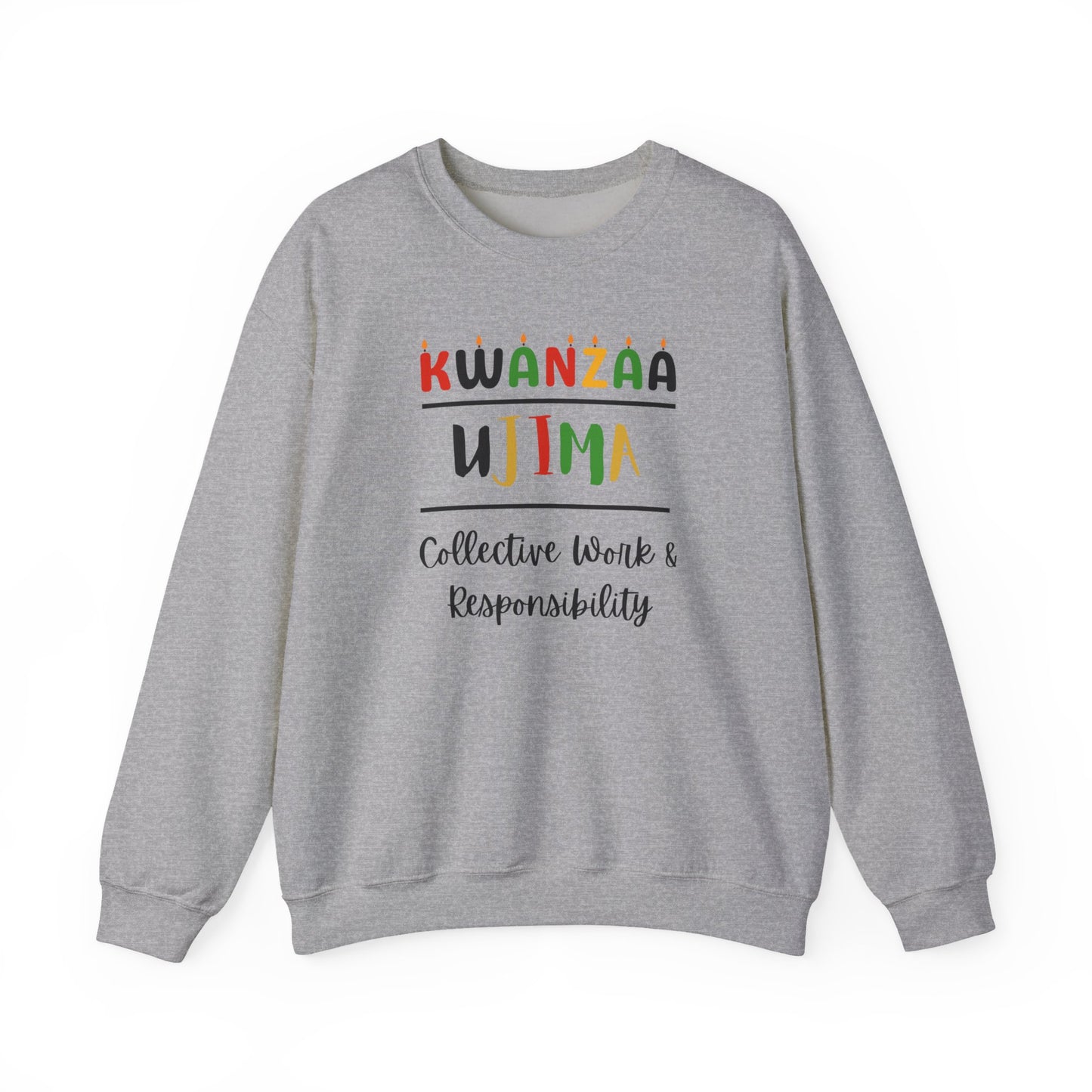 Ujima, Kwanzaa Unity Sweatshirt - Cozy Crewneck, Unisex Gift, Celebratory Apparel, Holiday Sweater, Unity Message