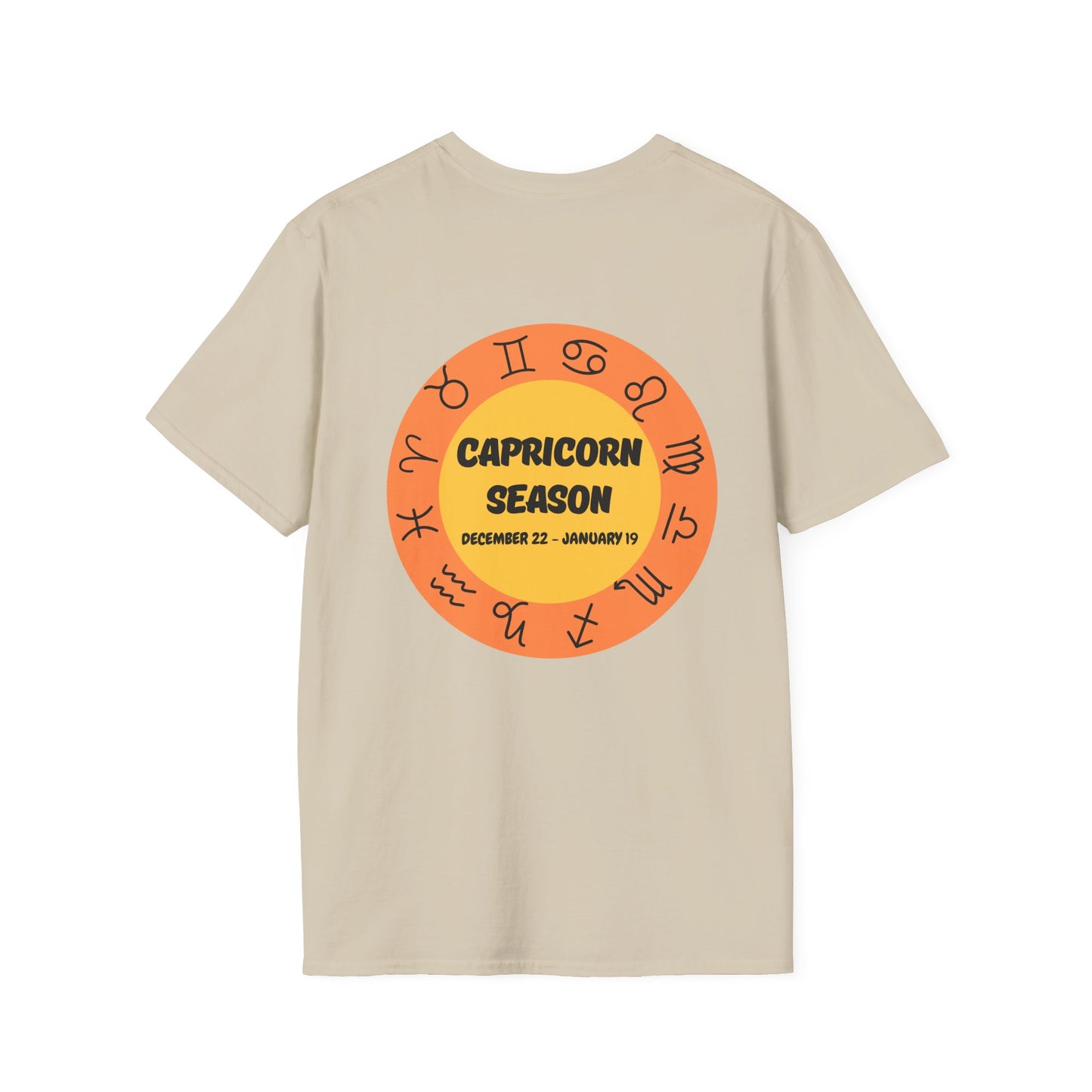 Capricorn Season Zodiac Unisex T-Shirt - Softstyle Tee for Birthdays and Bull Lovers