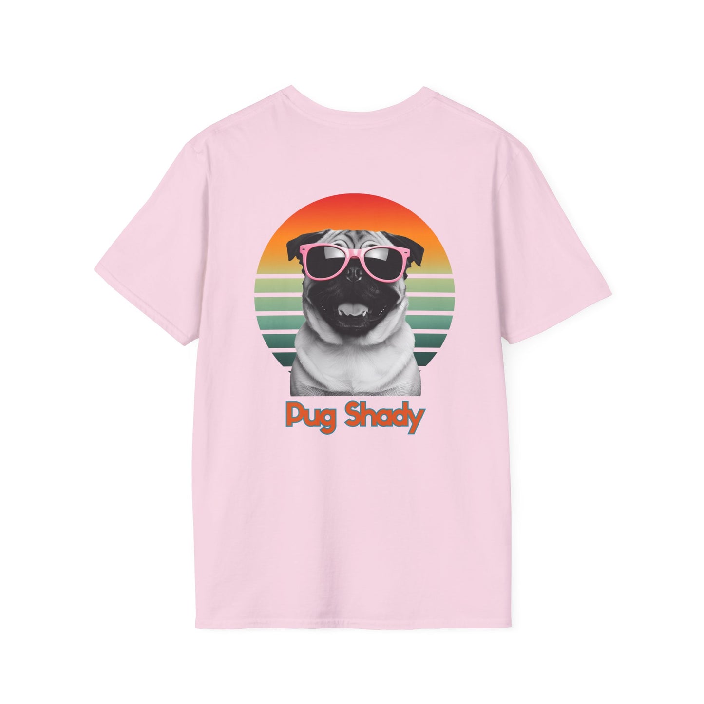 Pug, Retro Pug Shady T-Shirt, Fun Dog Lover Gift, Vintage Style Tee, Unisex Graphic Shirt, Casual Wear, Dog Mom Shirt