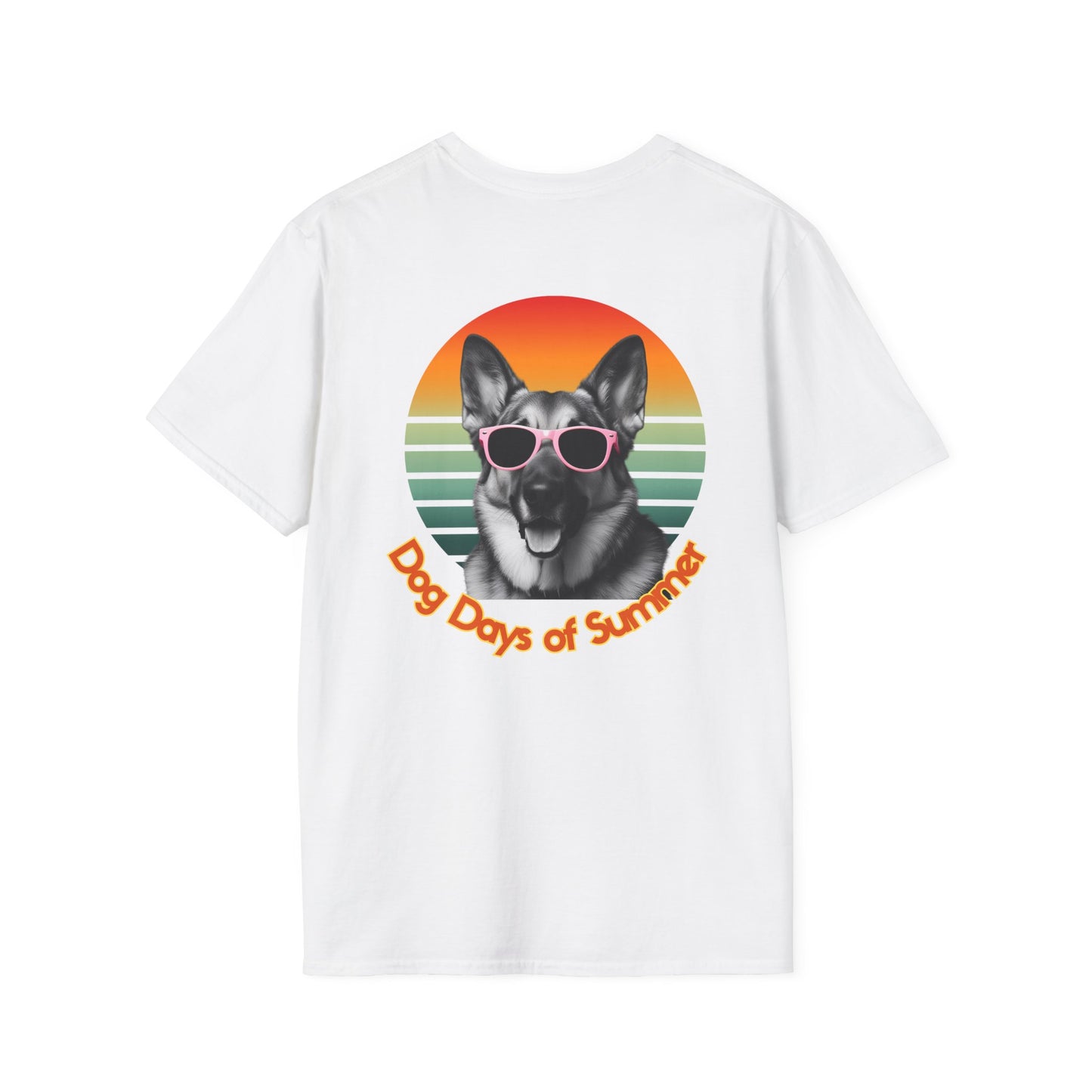 German Shepherd, Dog Days of Summer T-Shirt, Summer Tee, Pet Lover Gift, Fun Casual Wear, Vintage Style Shirt, Unisex Graphic T-Shirt