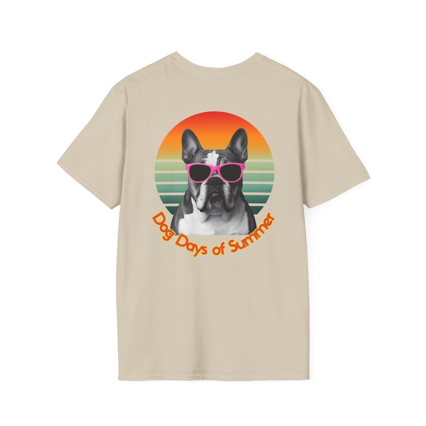 Bulldog, Dog Days of Summer T-Shirt, Summer Tee, Dog Lover Gift, Funny Dog Shirt, Pets Apparel, Summer Outfit, Casual Wear