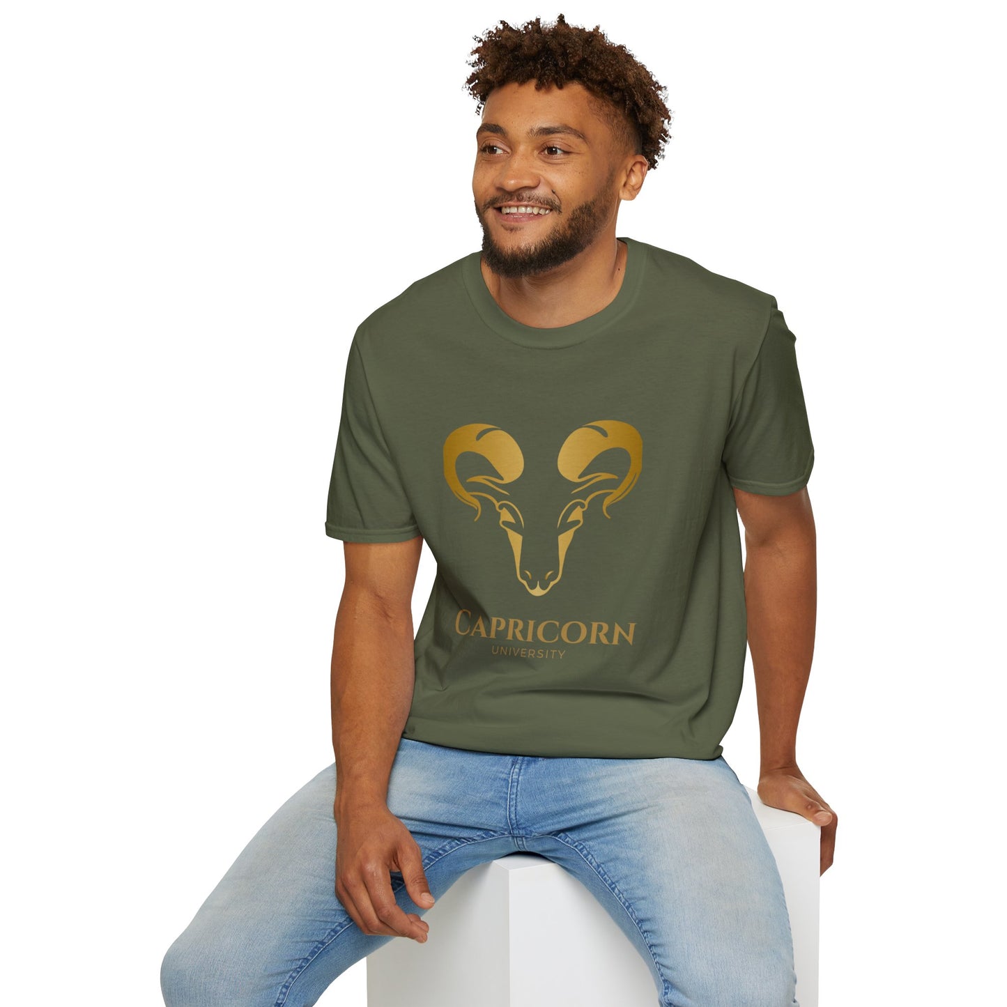 Capricorn Zodiac Unisex T-Shirt - Softstyle Tee for Birthdays and Bull Lovers