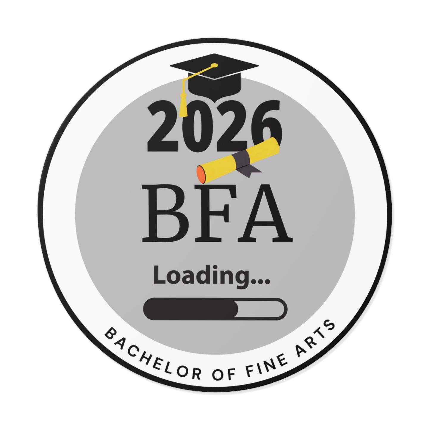 Vinyl Sticker - Bachelor of Fine Arts, c/o 2026, Future Graduate