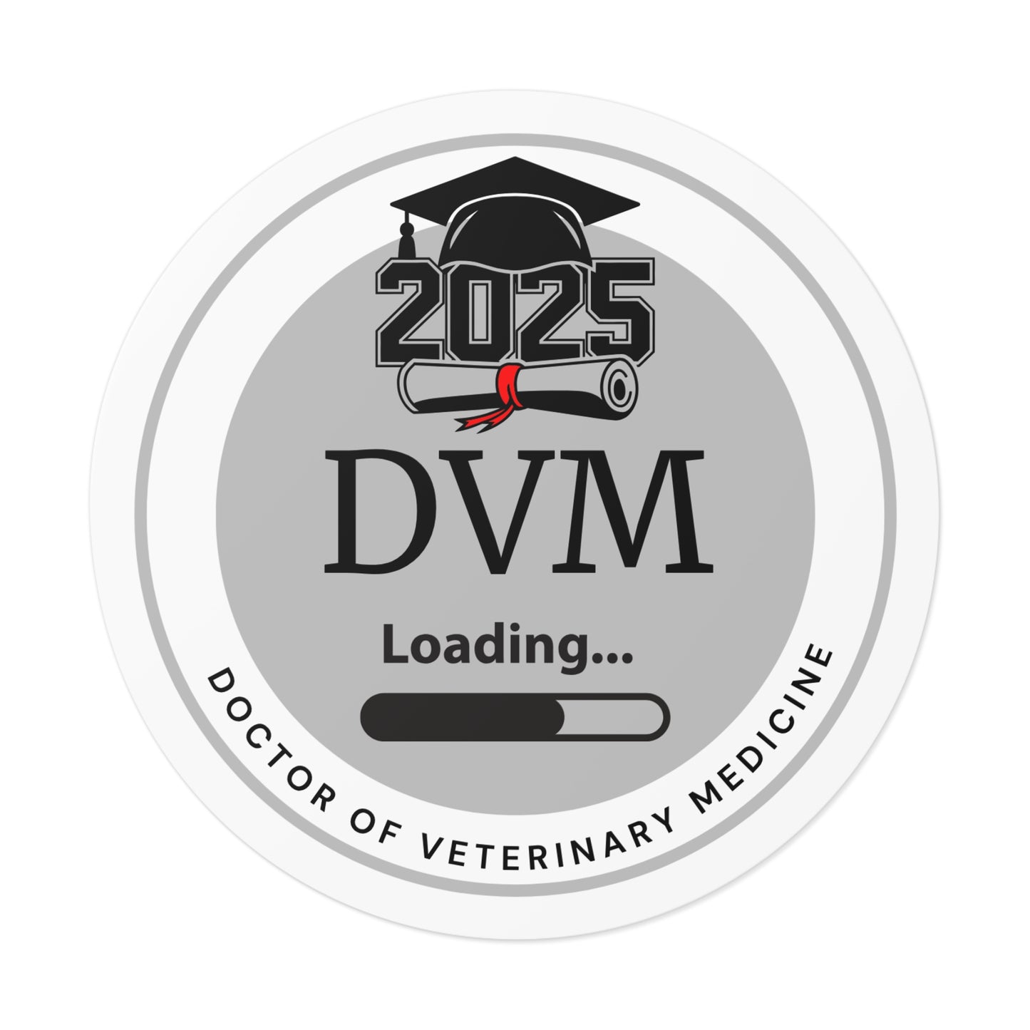 Vinyl Sticker - DVM Sticker, Doctor of Veterinary Medicine, Future Doctor, Graduation Loading