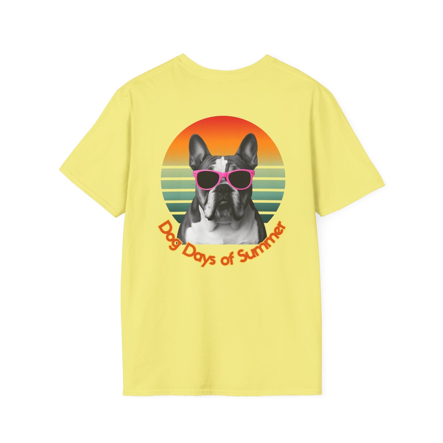 Bulldog, Dog Days of Summer T-Shirt, Summer Tee, Dog Lover Gift, Funny Dog Shirt, Pets Apparel, Summer Outfit, Casual Wear