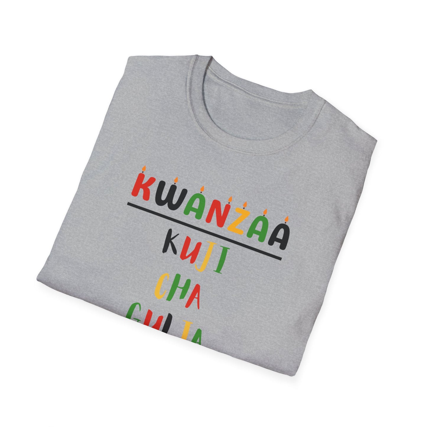 Kujichagulia, Kwanzaa T-Shirt, Unisex Softstyle Tee for Holidays, Cultural Celebration Apparel, Family Gatherings, Gift for Kwanzaa