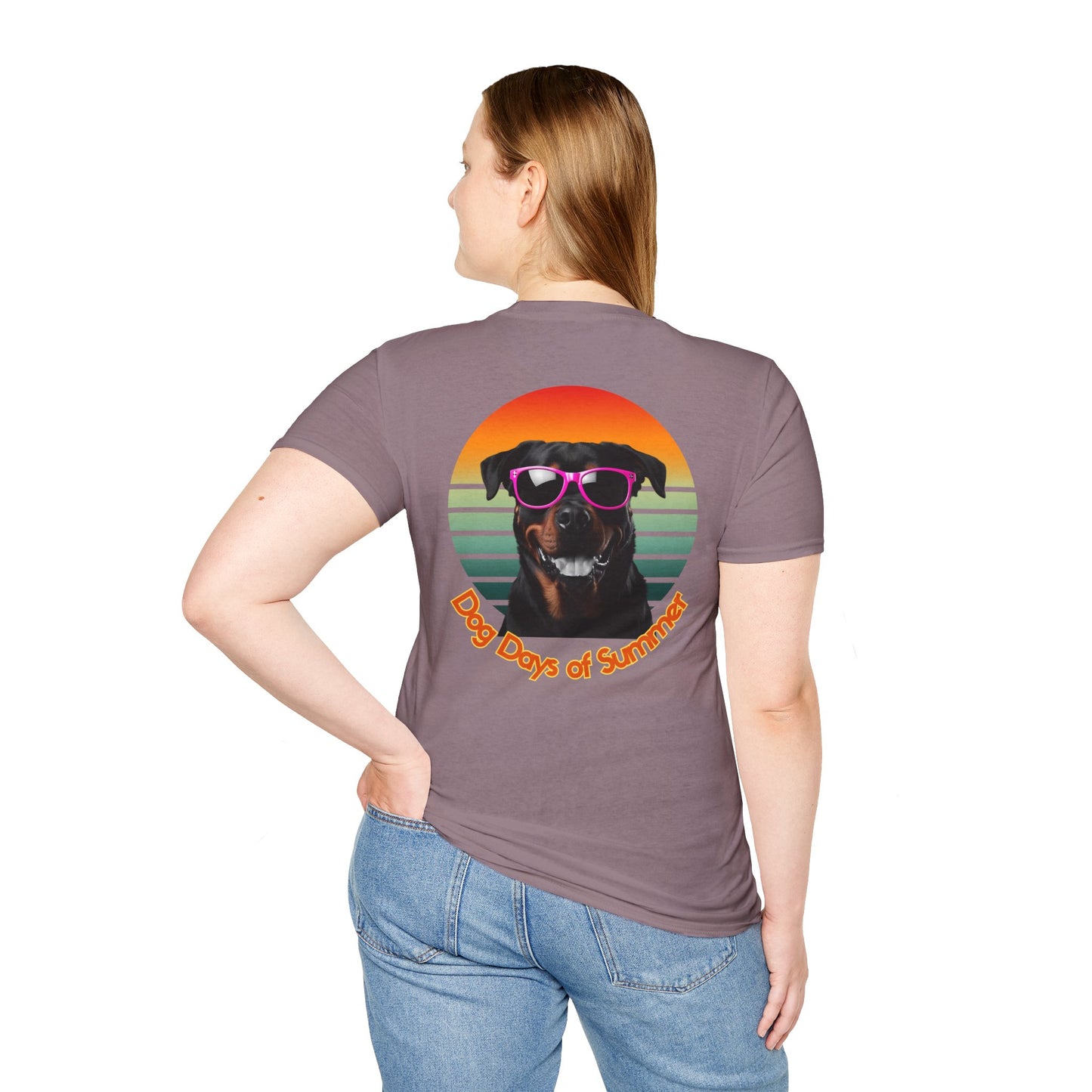 Rottweiler, Dog Days of Summer Unisex T-Shirt, Cute Pet Shirt, Summer Tee, Dog Lover Gift, Fun and Relaxed Style, Graphic Tee